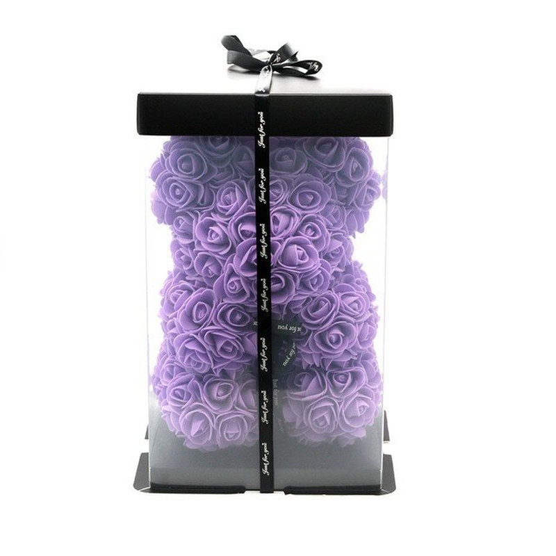New 25Cm Teddy Rose Flower Bear Gift Box Wedding Christmas Decoration Valentine’