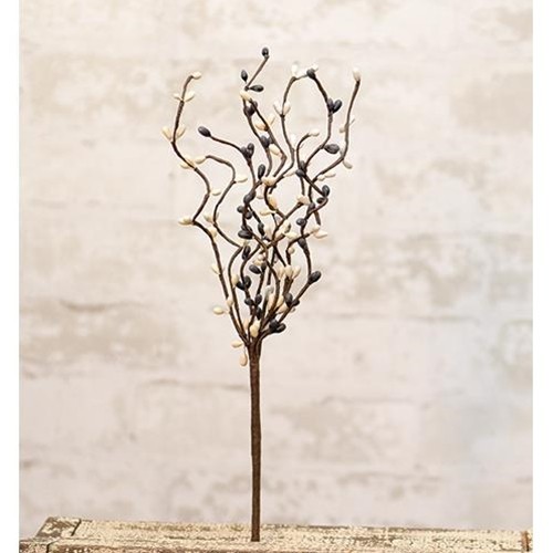 NEW PRIMITIVE Pip Berry Picks Stems GRAY CREAM WHITE 3PCS Crafts FARMHOUSE 12″
