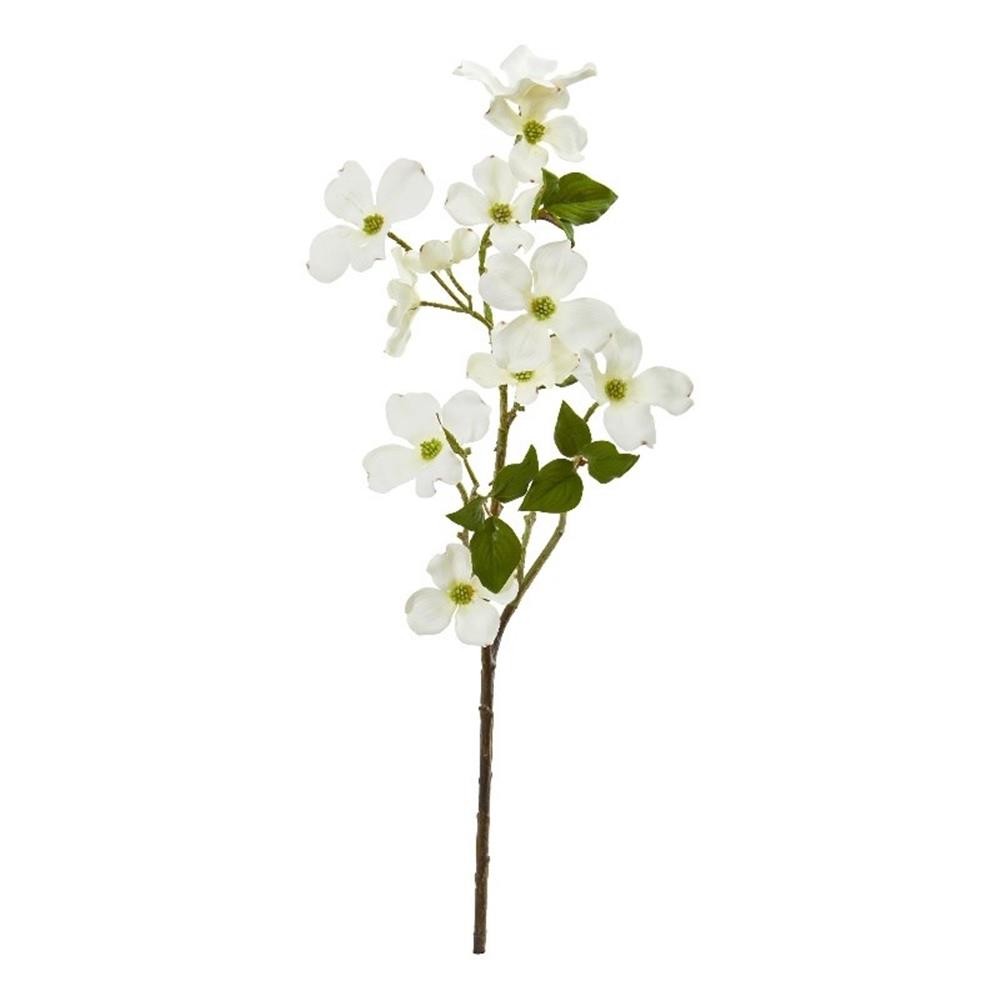Nearly Natural 26″ Dogwood Artificial Flower (Set of 12) in White