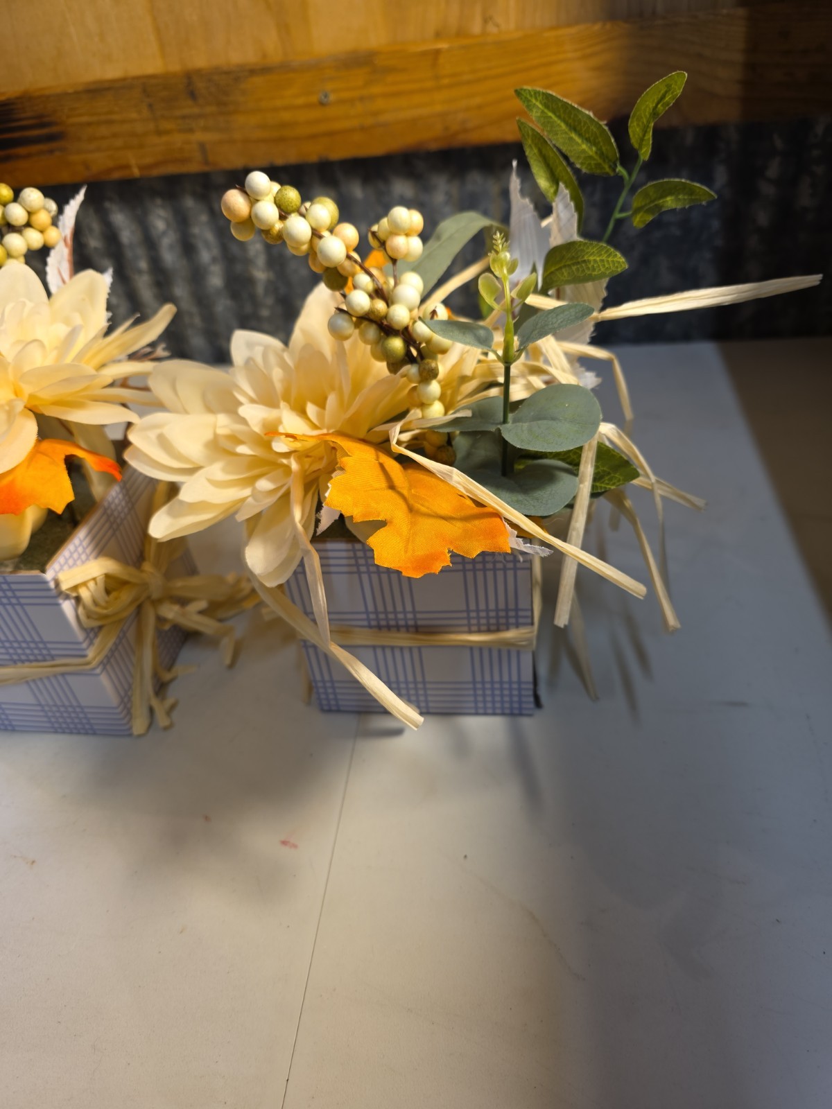 Artificial flowers Bouquet In A Box, Fall & Winter. Set Of 2,