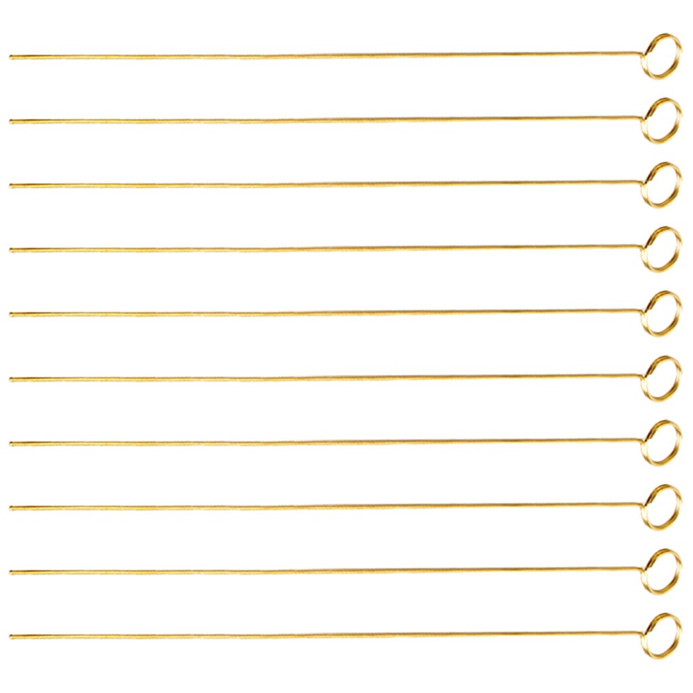 10Pcs Metal Floral Card Holder Picks Gold Flower Arrangement Accessories