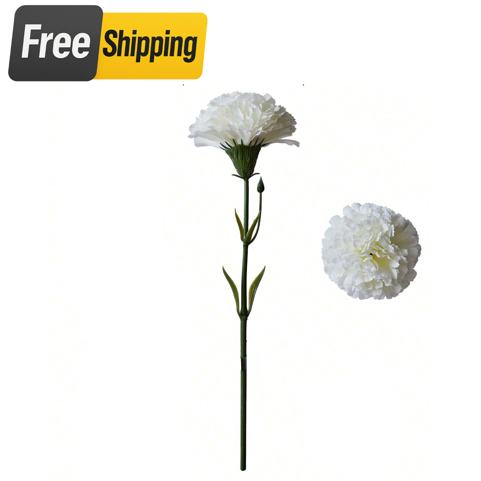 12PCS Artificial Carnation Flowers Silk Stem Wedding Funeral Bouquet Decor USA
