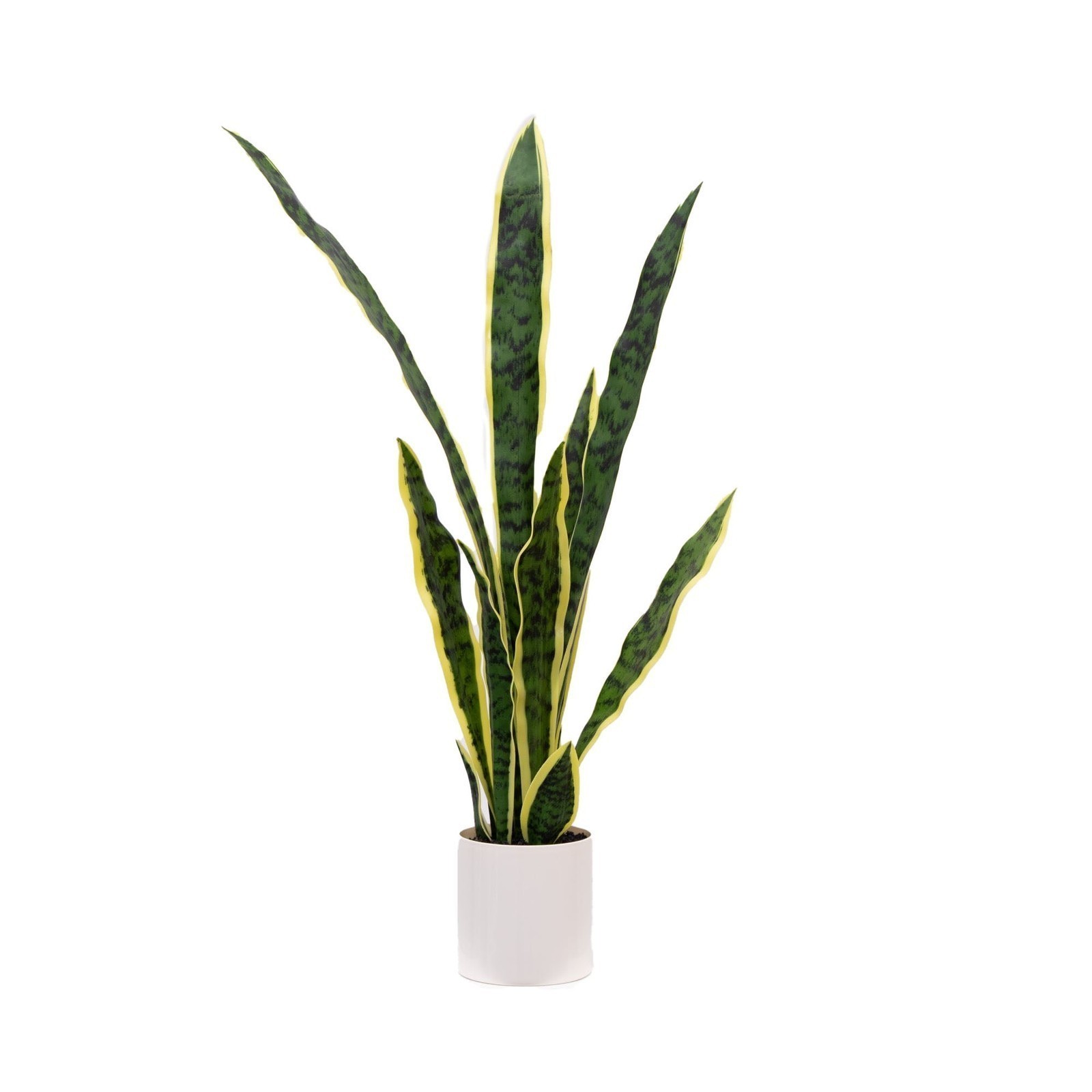 Artificial Snake Plant in Vanilla Planter Indoor Decor Office Home Gardening