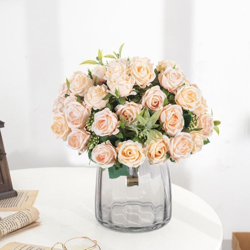 10 Head Silk Rose Artificial Flowers Bouquet Wedding Party Home Vase DIY Decor