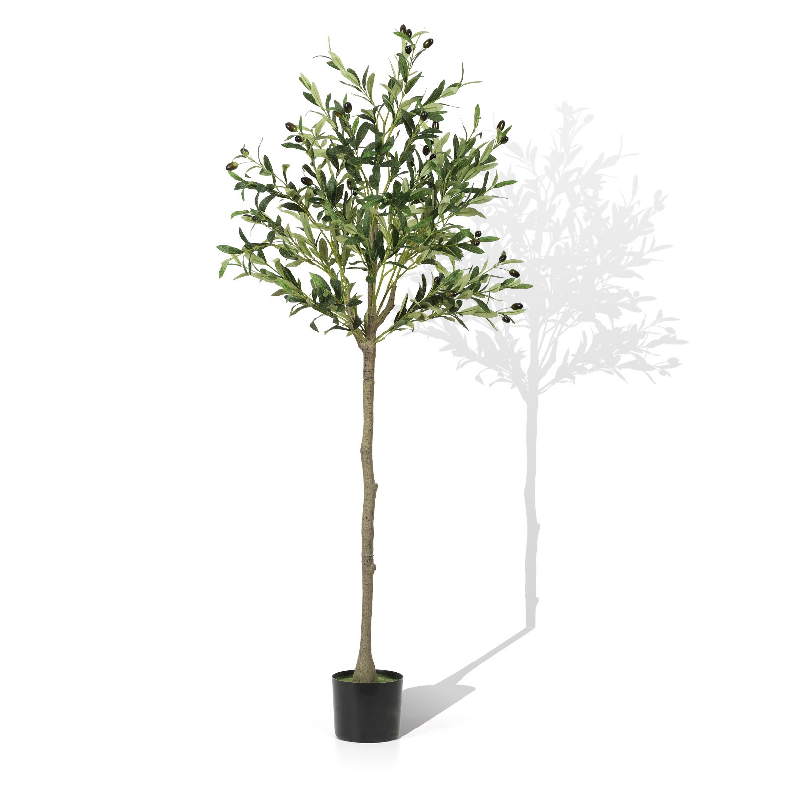 5FT Artificial Olive Tree, Lifelike Fake Plant for Home Office Balcony Decor