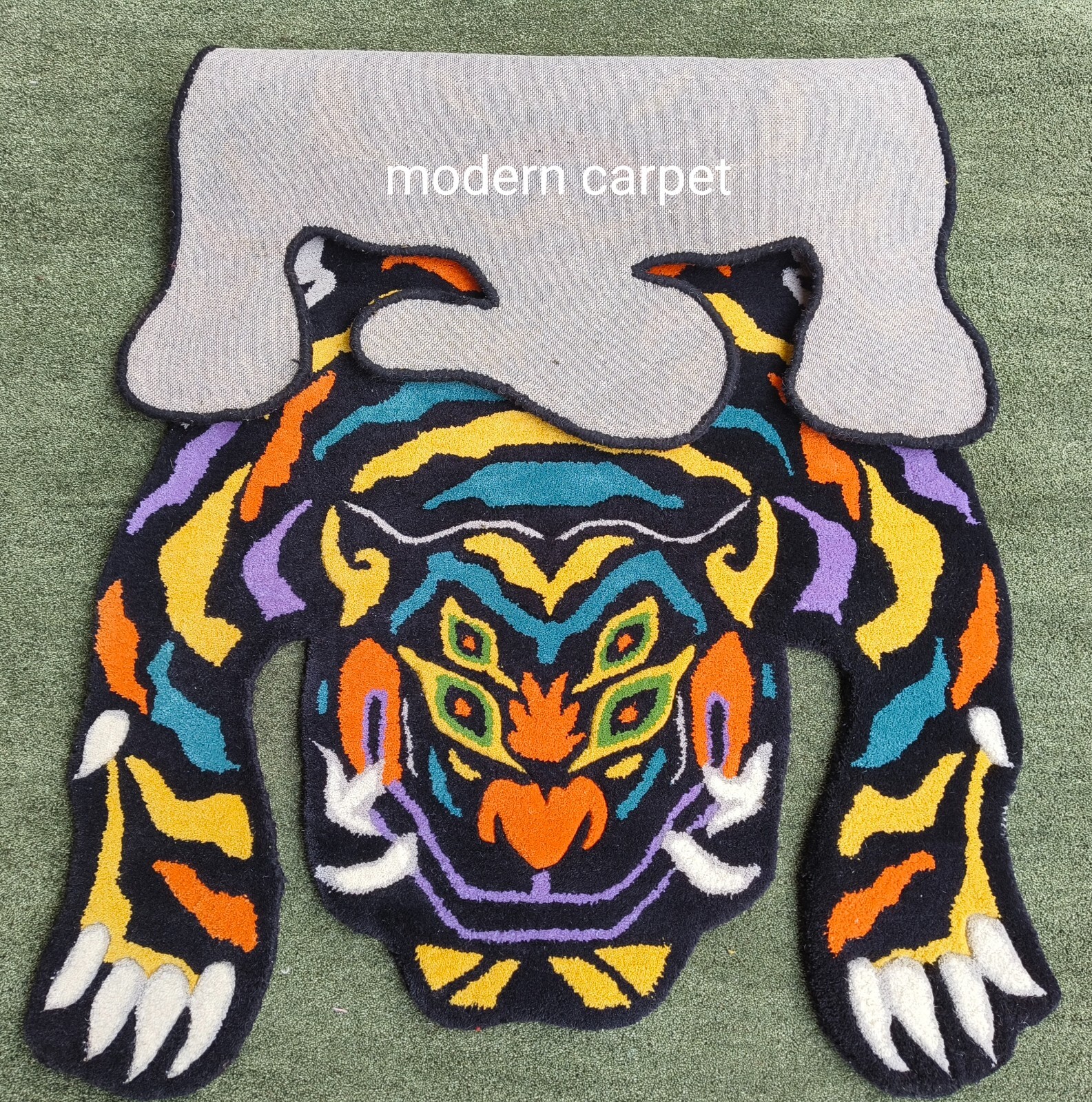 Tibetan Tiger Rugs 3×5 Feet Handmade 100% Woolen Hand Tufted For Home Decoration