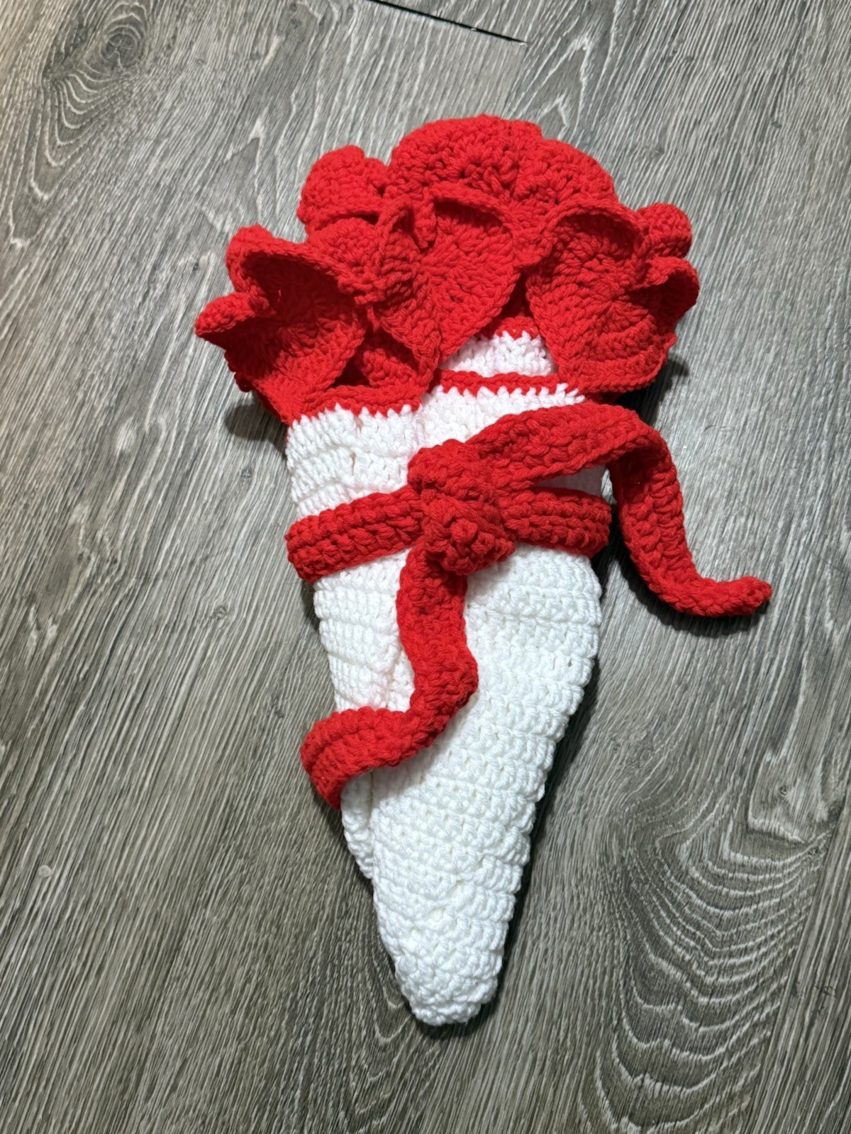 Heart Rose Bouquet Blanket Handmade Mother’s Day Gift Birthday Gift Anniversary