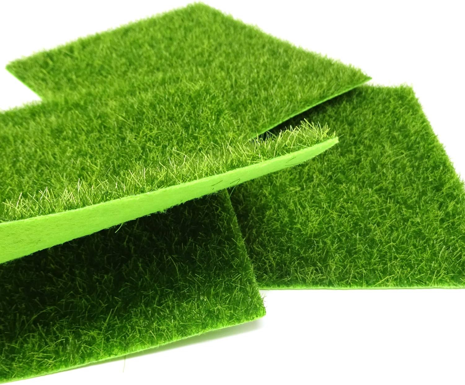 4PCS Fairy Garden Micro Landscape Artificial Moss Grass, 15X15Cm/5.9X5.9Inch
