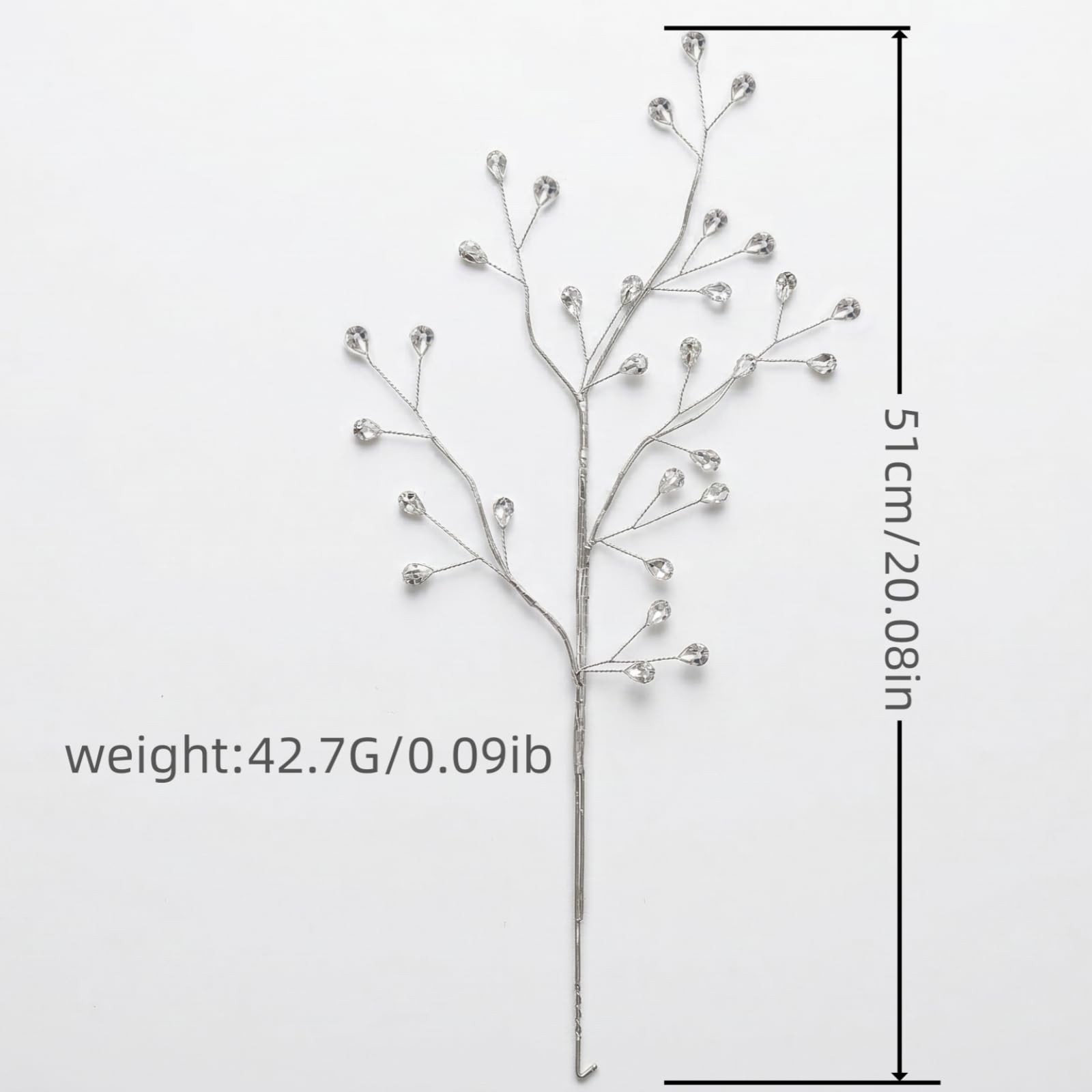 20 Inch Crystal Rhinestone Branches Sparkly Decorative Floral Stems Twig Pick…