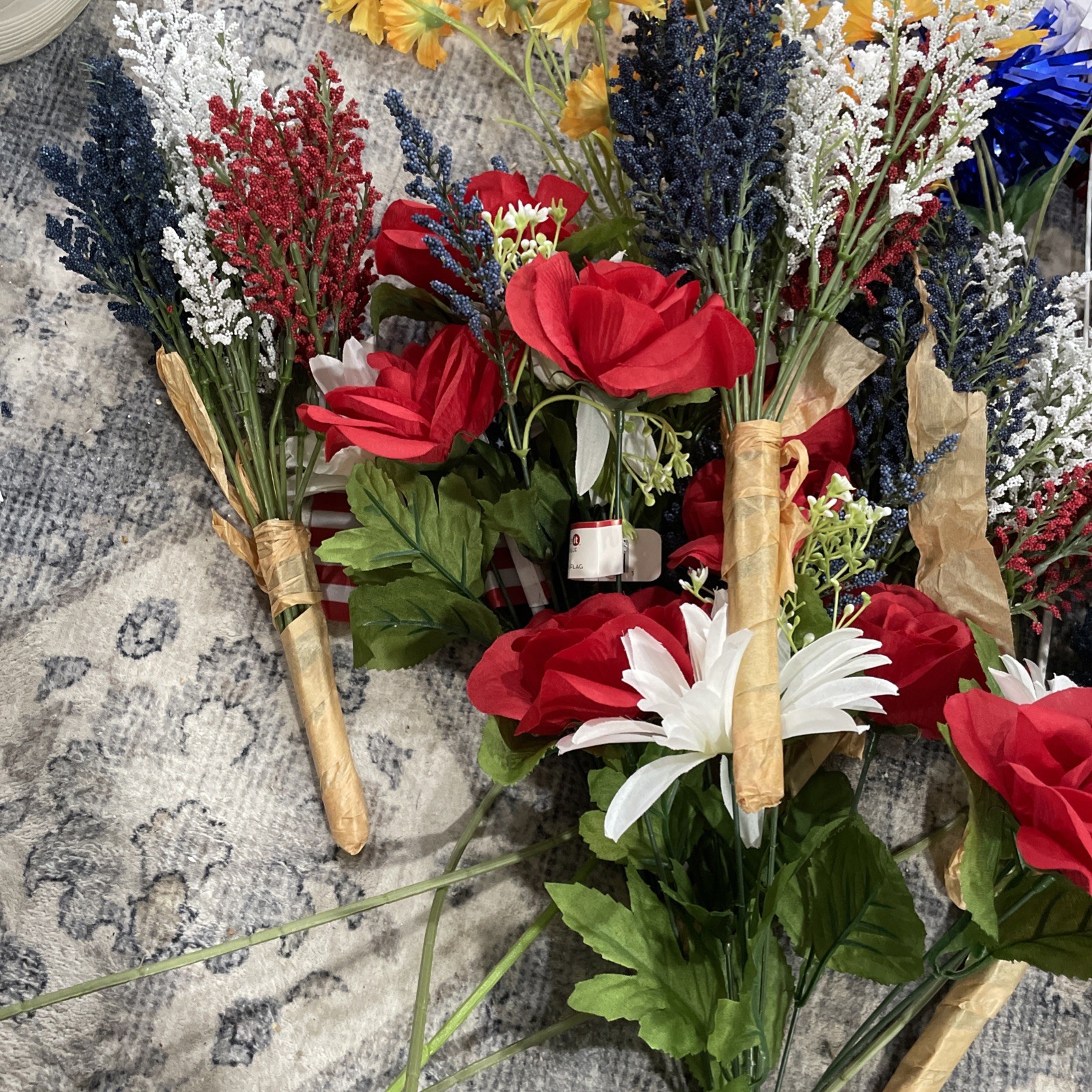 LARGE LOT Faux Flowers CRAFT ARRANGEMENTS WREATHS Spring, Fall, and Winter