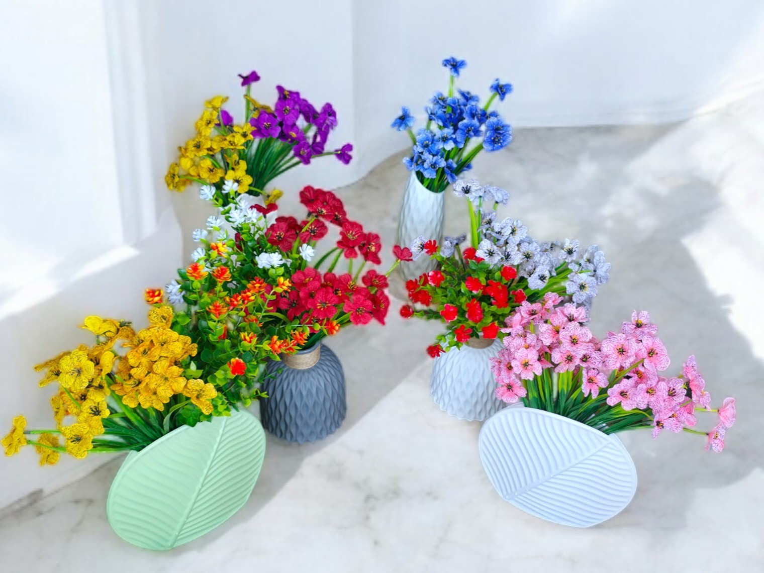 24 Bundles Colorful Beautiful fantasy-style artificial flower (not realistic)