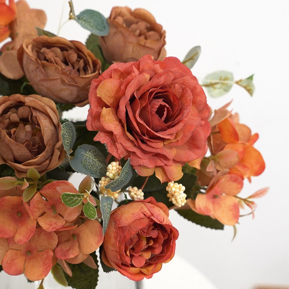 Silk Peony Artificial Flowers Fake Bouquet Wedding Party Decoration UK !
