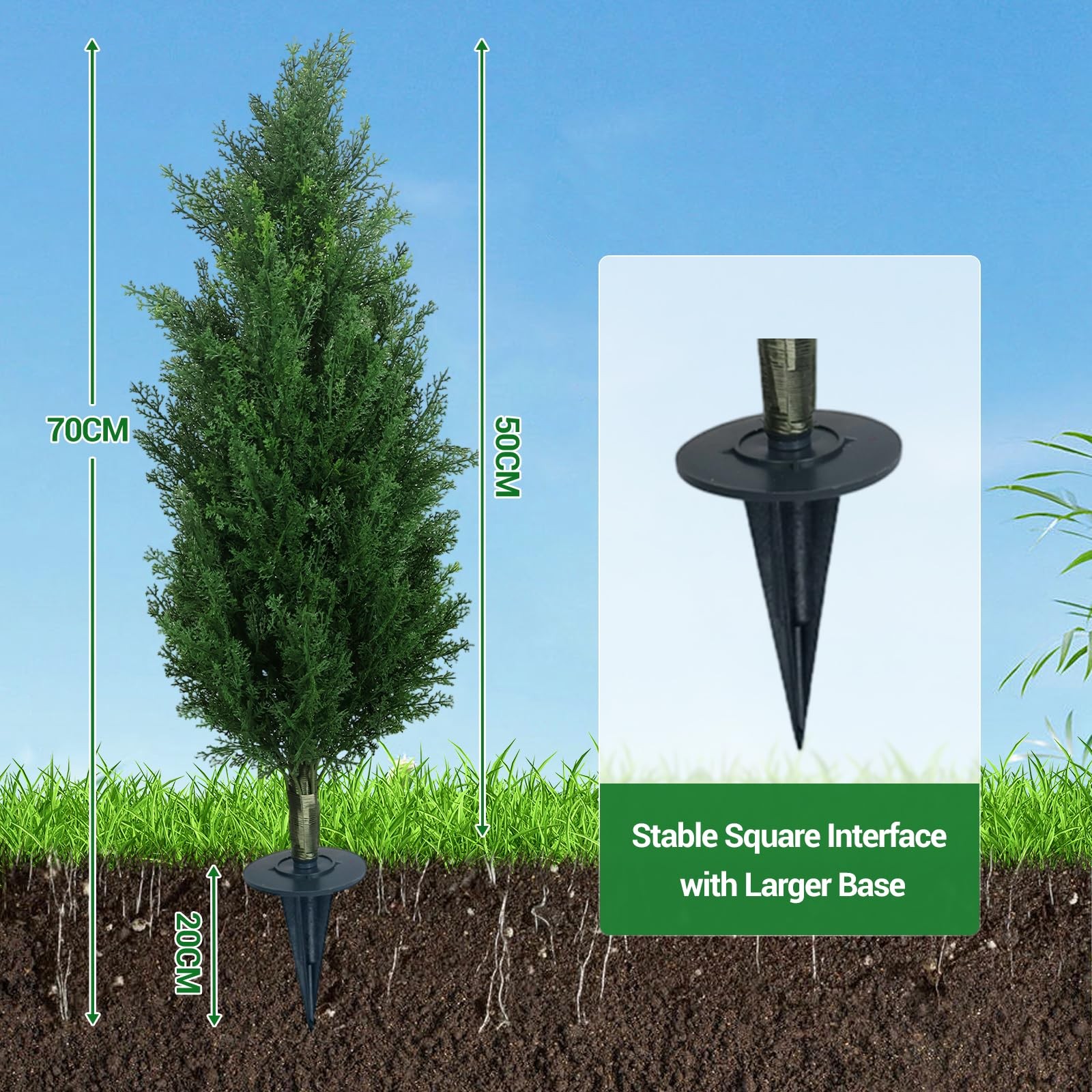 Garvee 2Pcs Artificial Cedar Topiary Trees Outdoor,Realistic Faux Cypress Plants