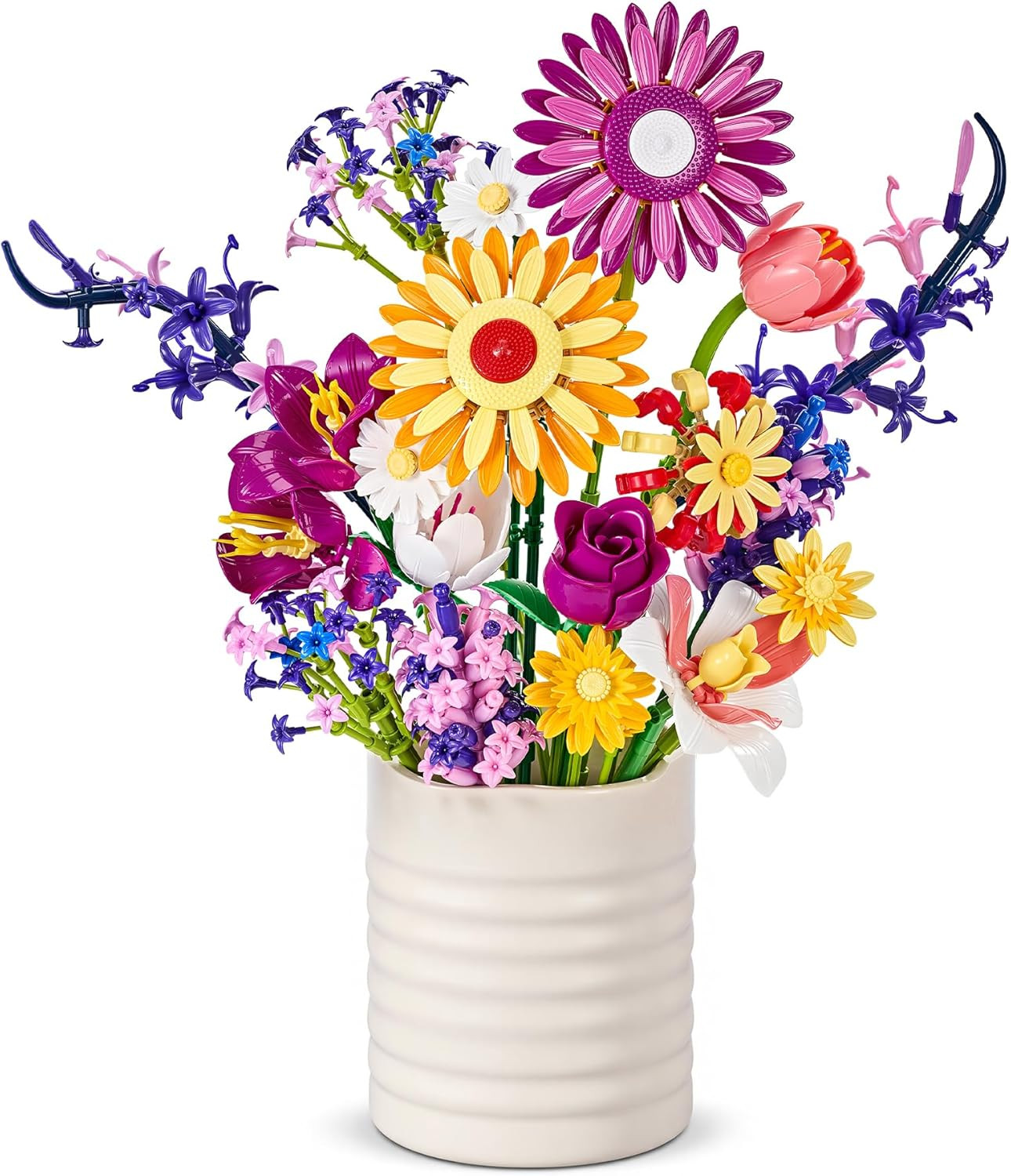 Sunflowers Bouquet Building Set for Mother’S Day, Artificial Flower Compatible w