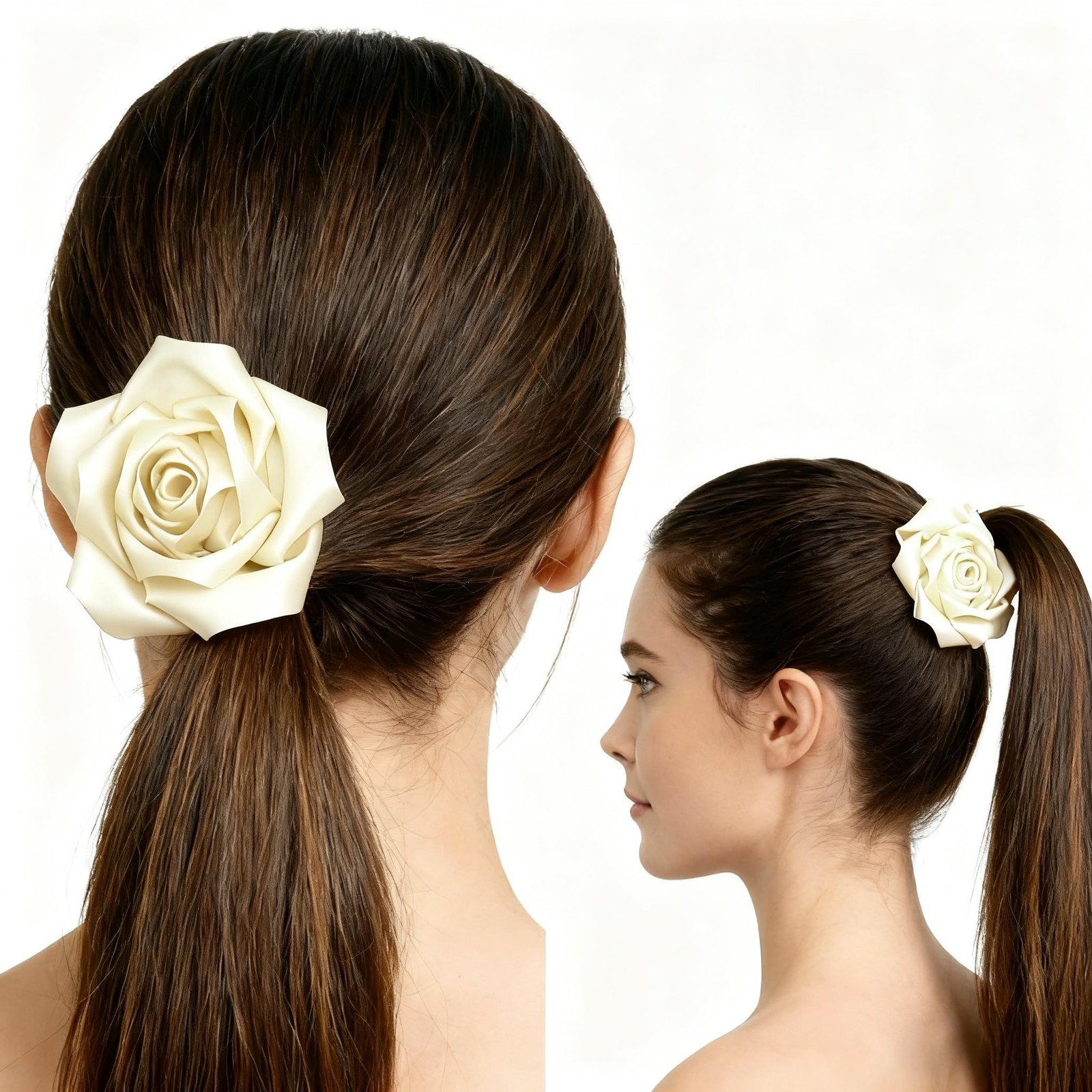 8 Head Premade Satin Rose DIY Set – Forever Flower Complete Kit Assembly Mult…
