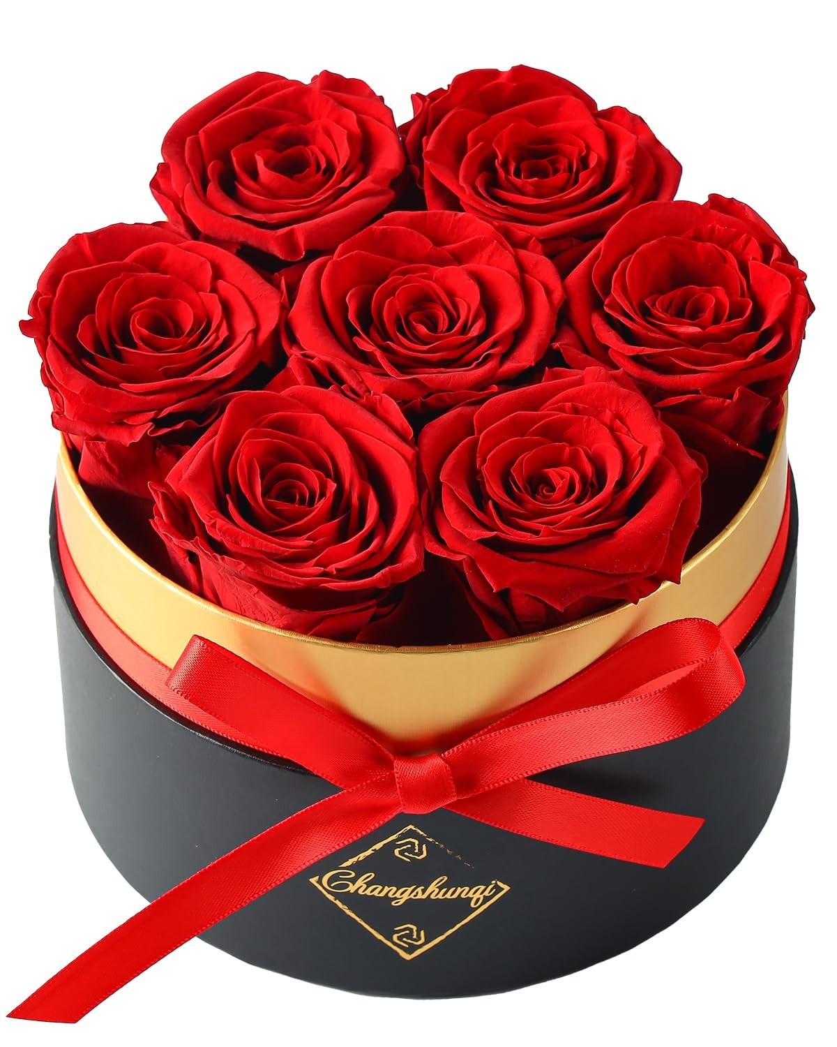 7 Preserved Roses in Box – Lasts 2-3 Years, Perfect Gift for Women, Anniversary