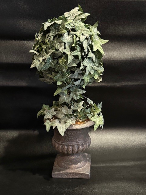 Artificial Ivy Topiary Plant in Urn Planter 16” Table Décor