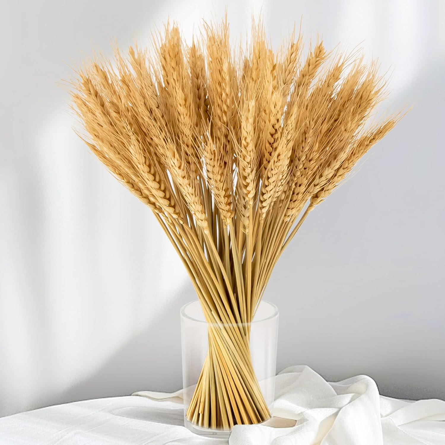 100 Stems Dried Wheat Stalks for Decor – Sheaves Grass Natural Bunch Flowers Hom