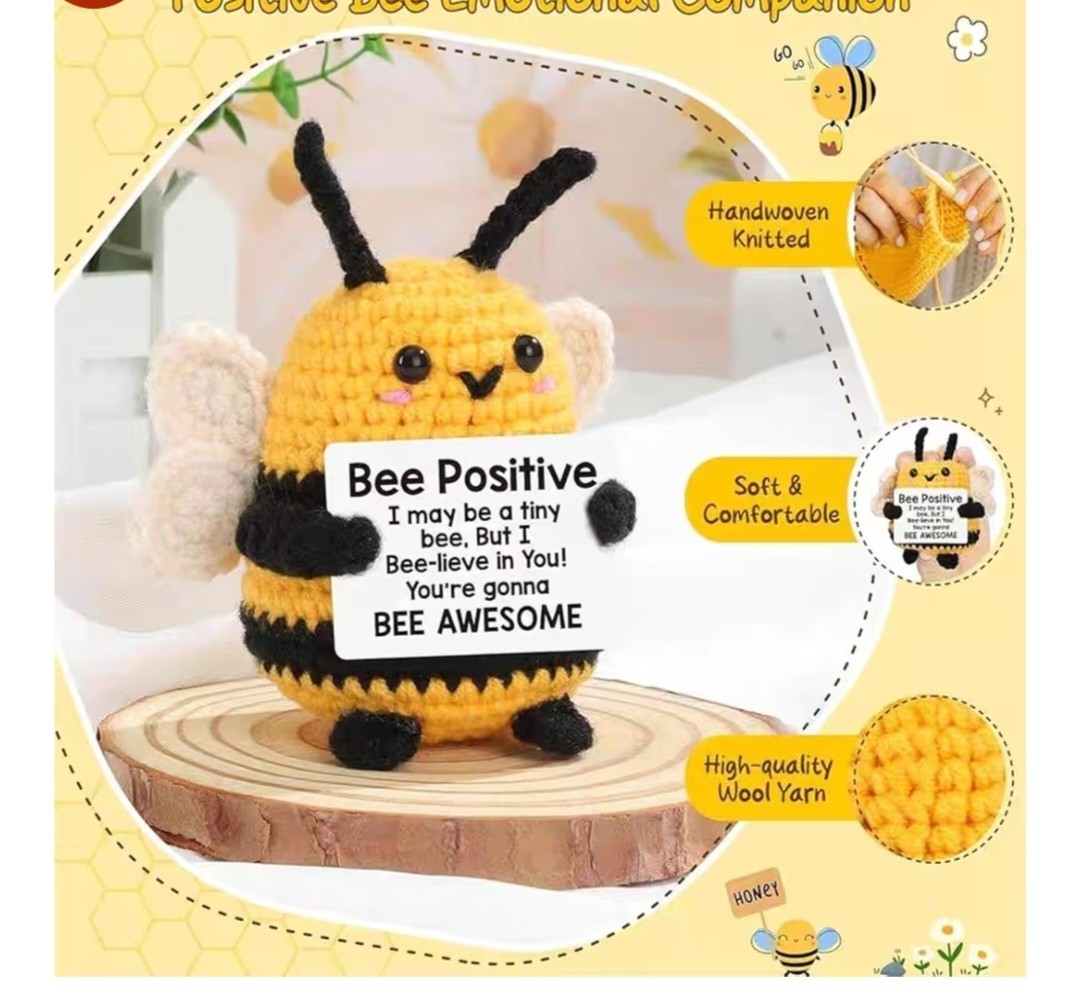 1 Piece, Crochet Toys, Bee Soft Toy, Cute Handmade Gift for Women, Men, Friends