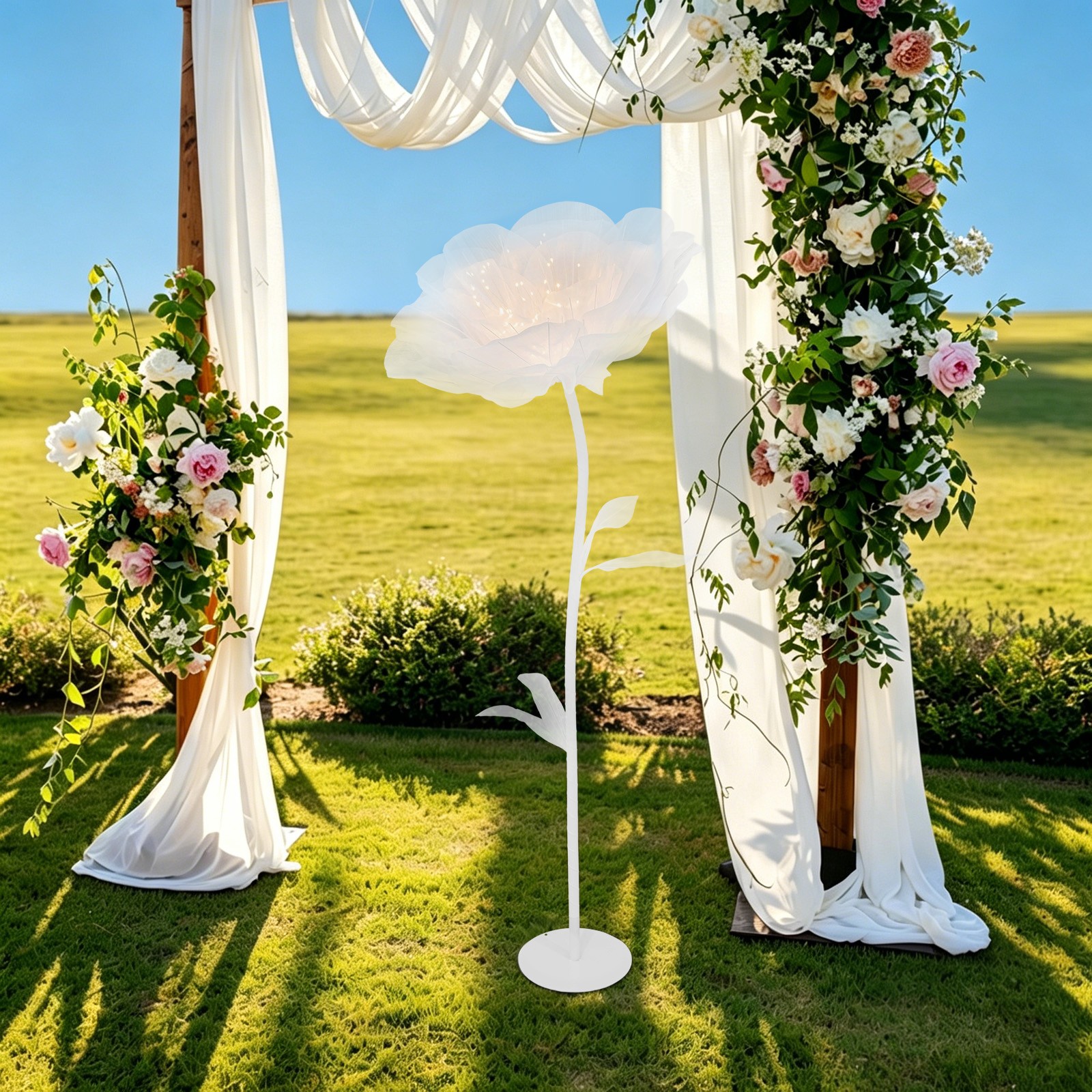 Electric Artificial Flower White 150cm LED Artificial Flower Ambient Light Decor
