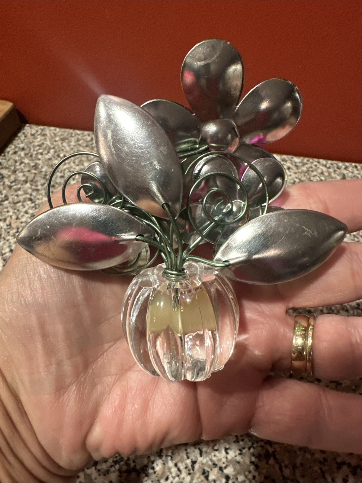Bouquet Flowers Acrylic And Metal SH7
