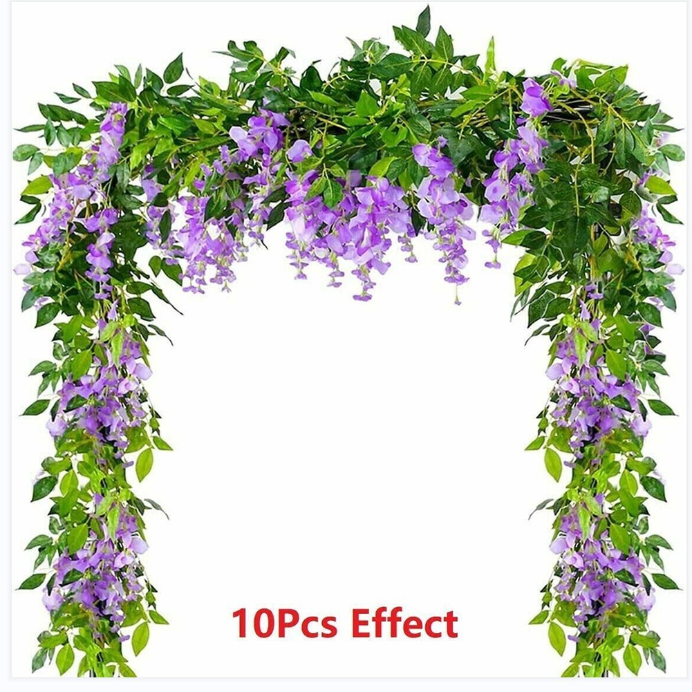 2PCS Lifelike Wisteria Flower Decor for Elegant For Weddings and Homes