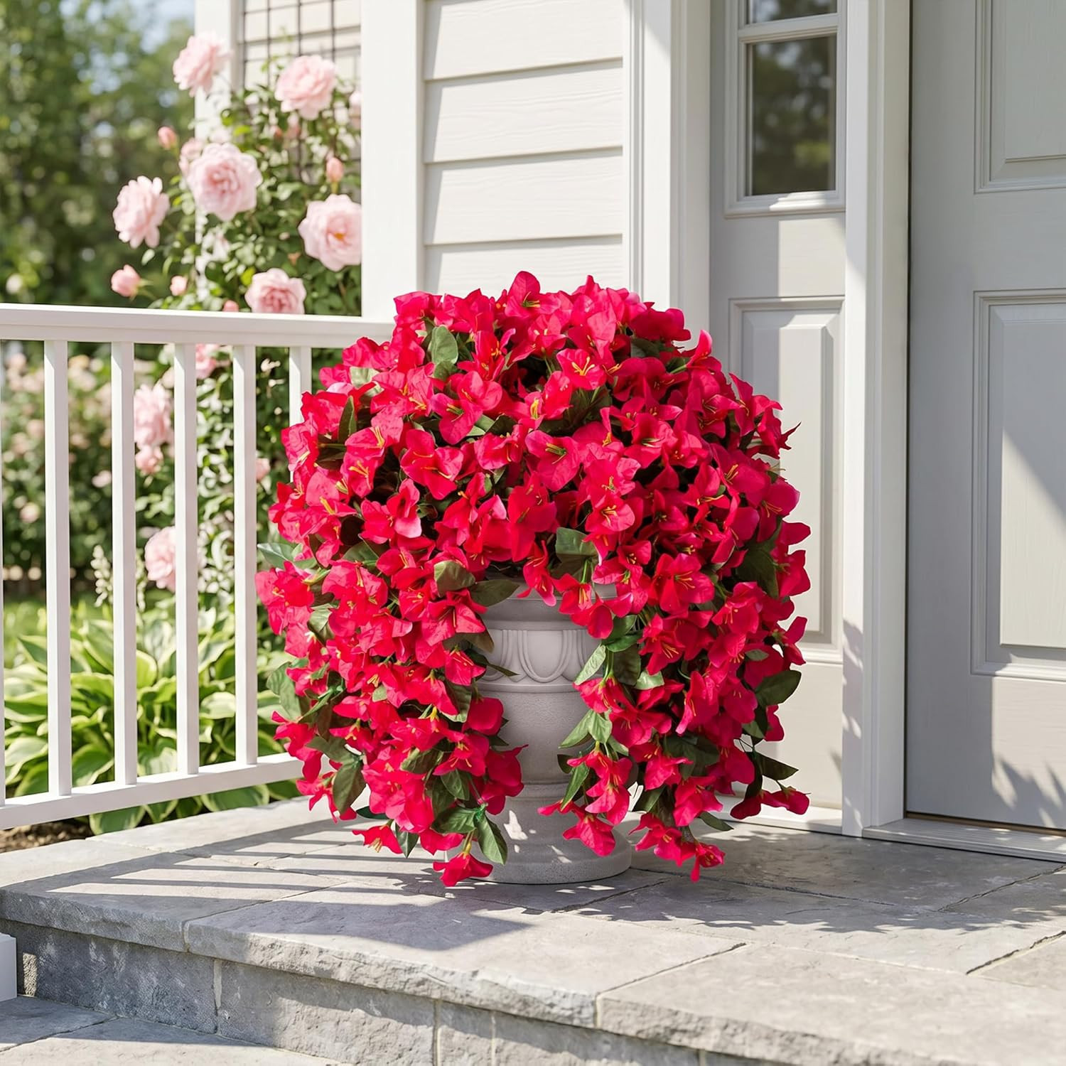 Faux Bougainvillea Artificial Flowers Plants for Outdoors outside Decoration, 2