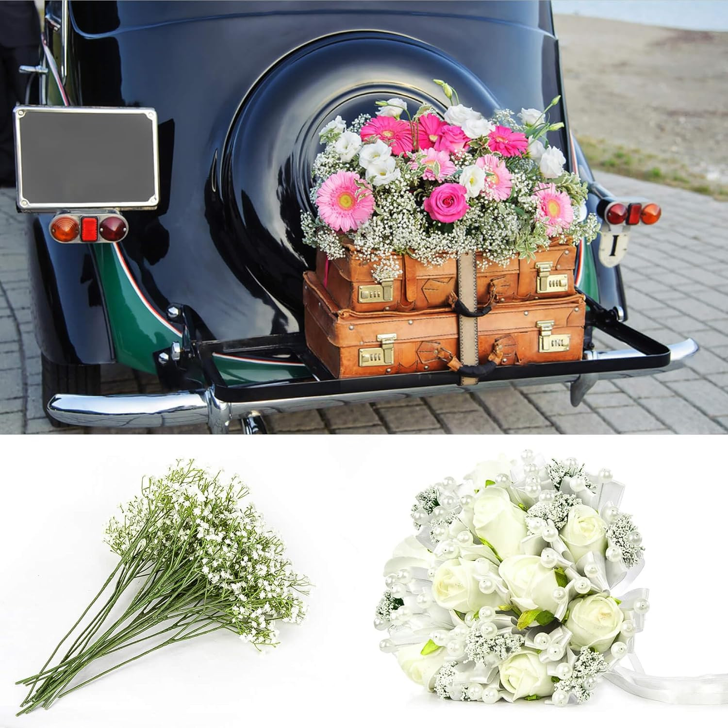 10PCS Baby Breath Artificial Flowers Fake Babys Breath Gypsophila Flowers Bulk R