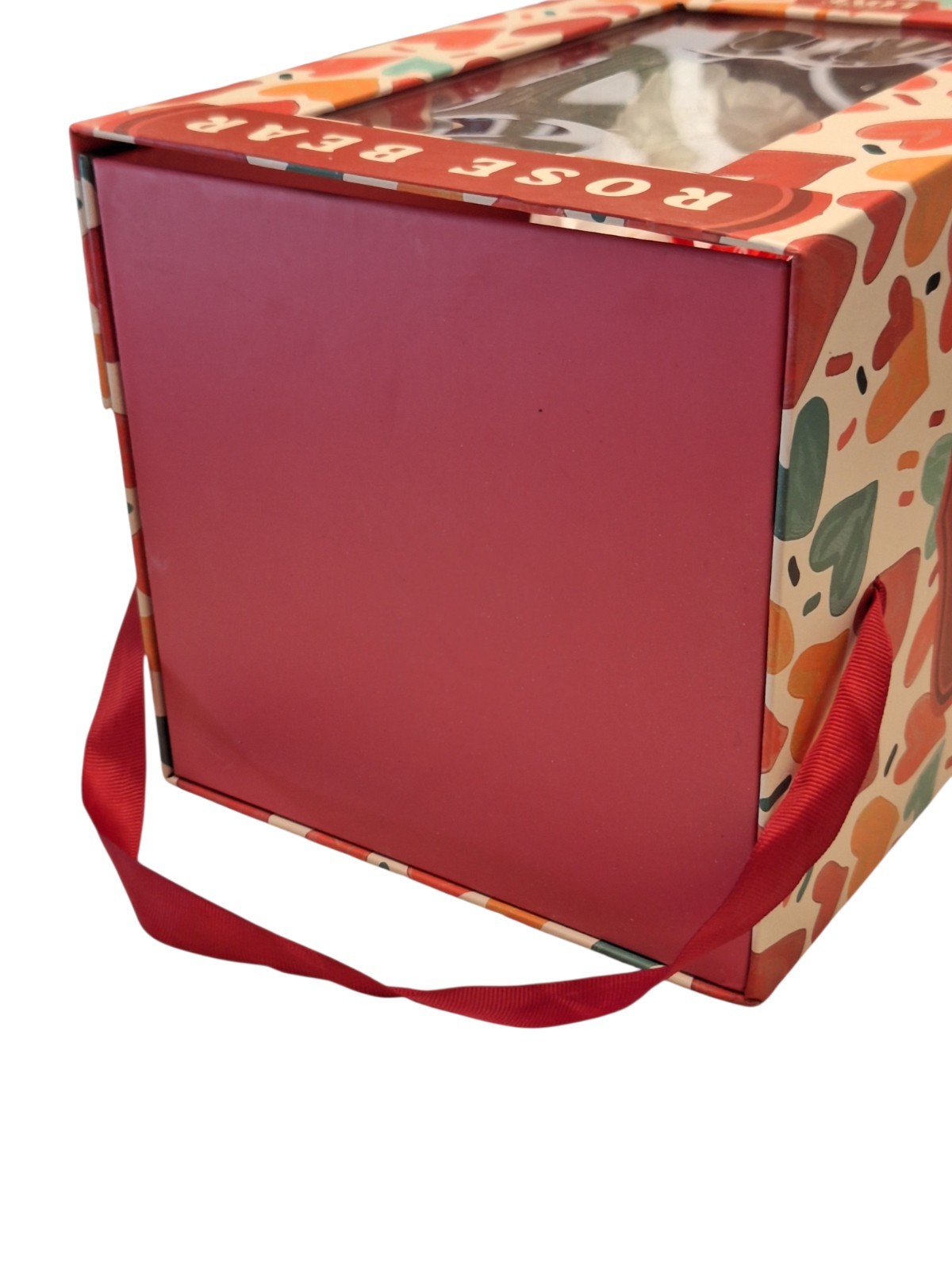 Rose Bear White Celebrate Love Carry Case 10″ I Love You Heart Designs Gift NEW