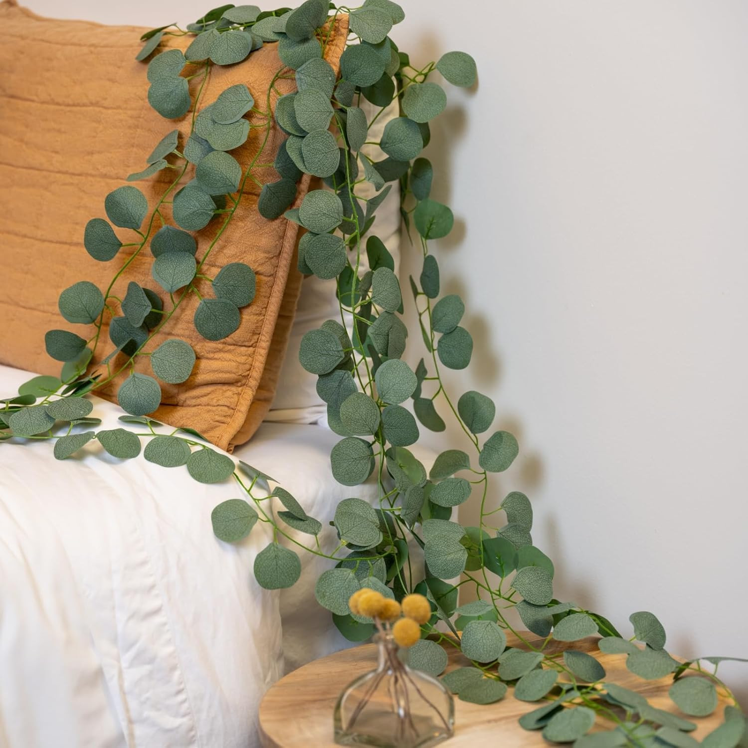 16Pcs Eucalyptus Garland,Artificial Eucalyptus Leaves Table Greenery Garland Wre