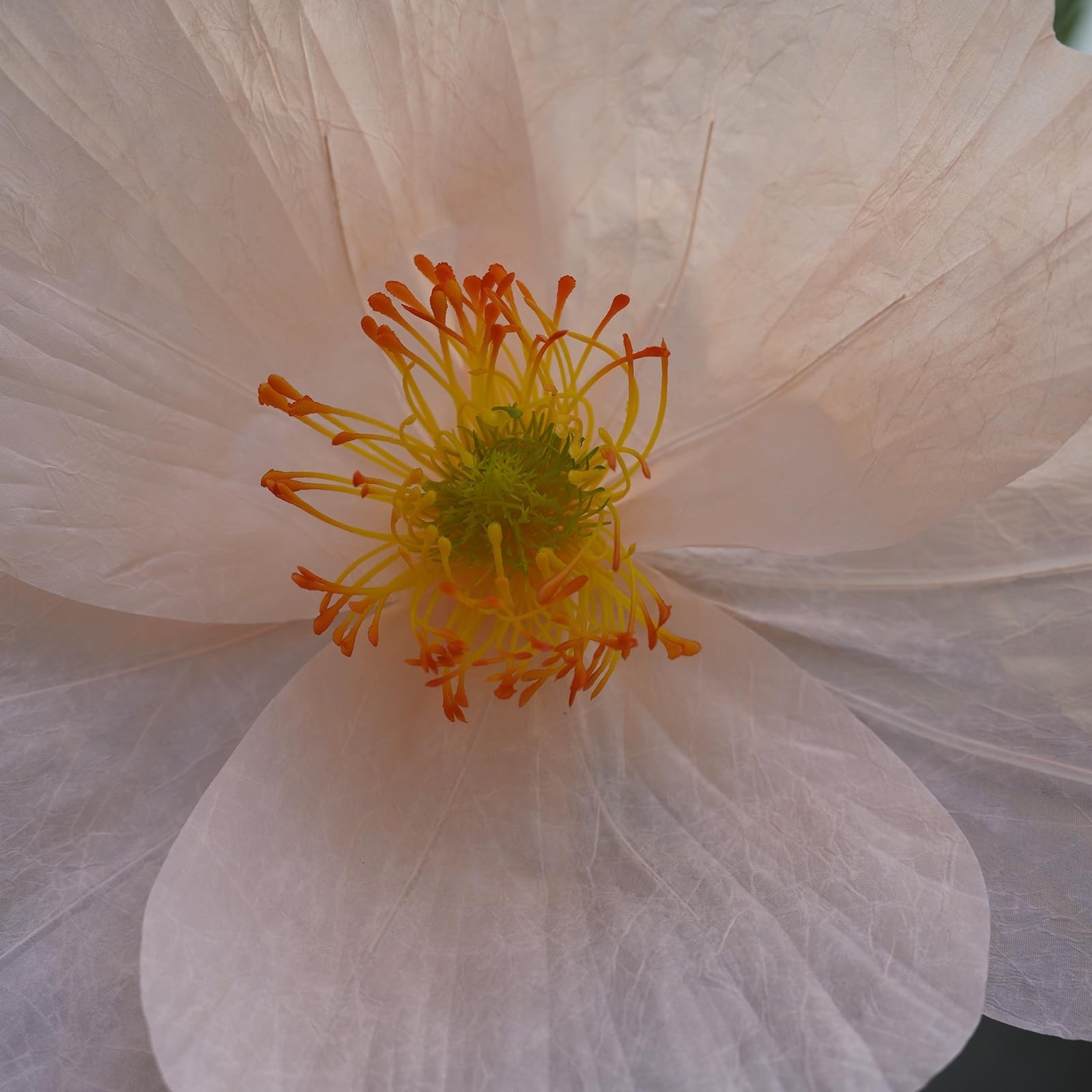Large Paper Giant Flowers for Home Decor, Handcrafted Poppy Fake Flowers for Eve