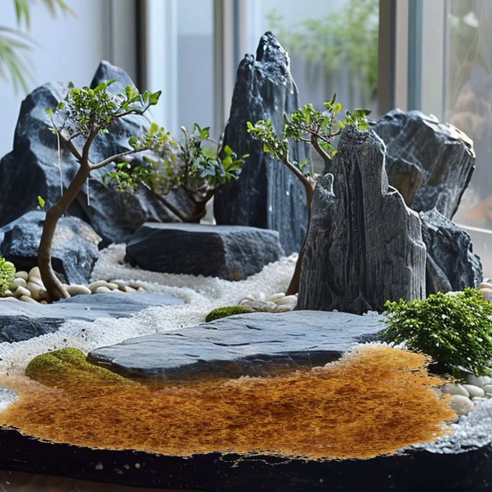 Set of Durable Artificial Moss Yellow Fabric for Fairy Garden Centerpieces
