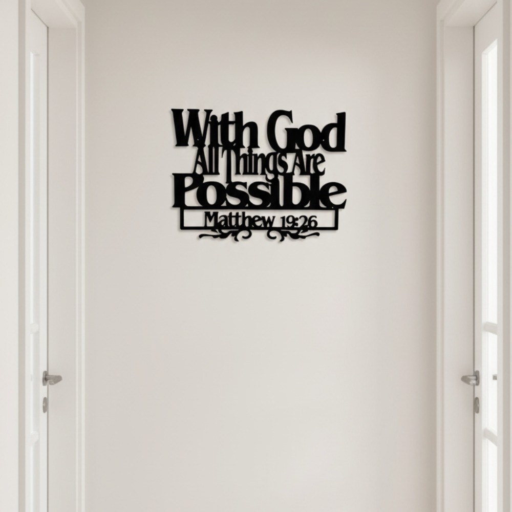 Vintage Farmhouse Scripture Metal Wall Art Christian Inspirational Home Gift