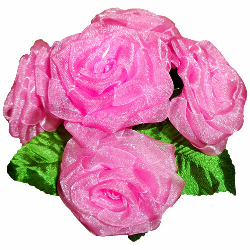 Wild Roses Lighted Red Flashing Pink Flowers Lamp Battery Powered Light NEW