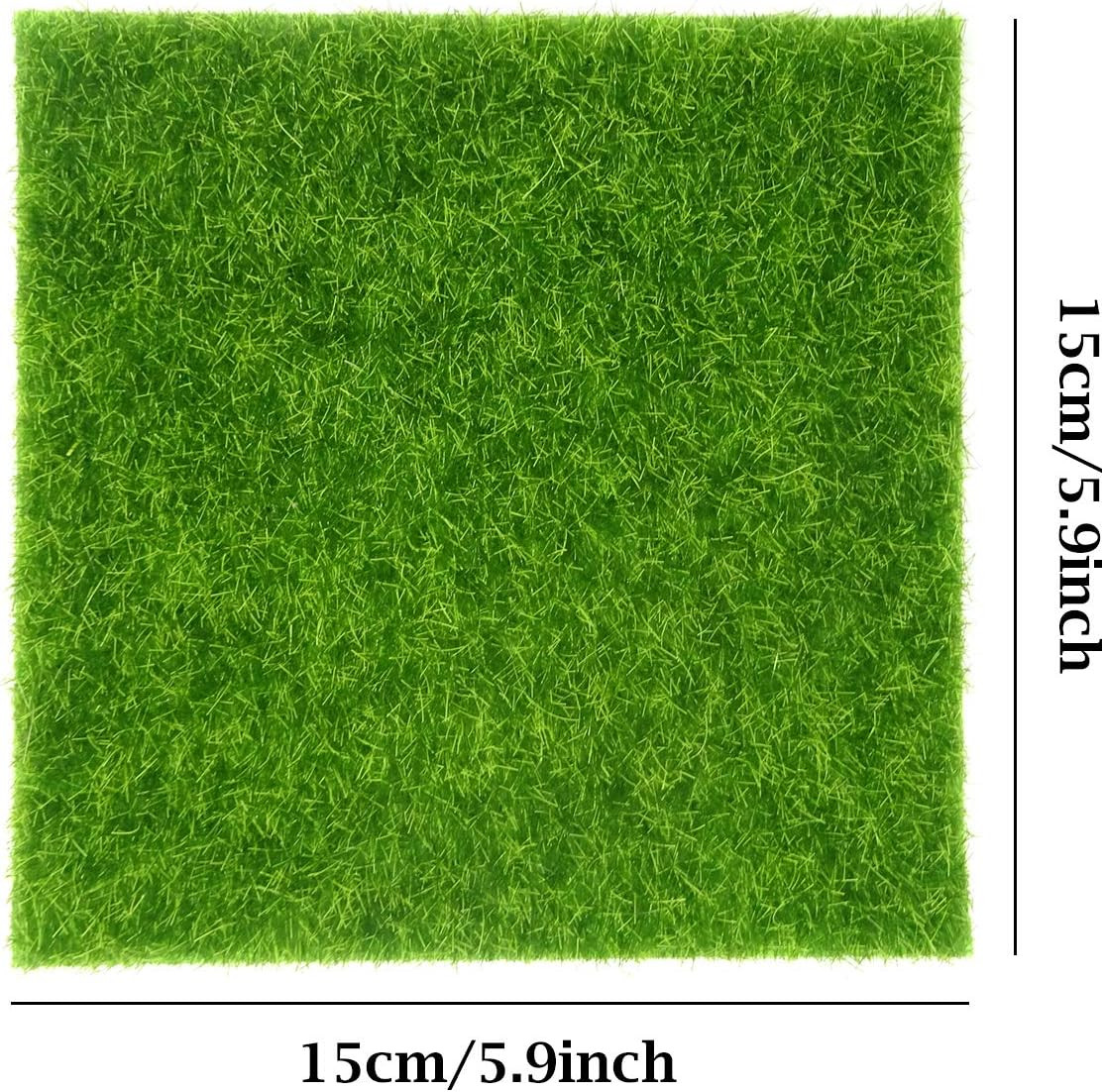 4PCS Fairy Garden Micro Landscape Artificial Moss Grass, 15X15Cm/5.9X5.9Inch