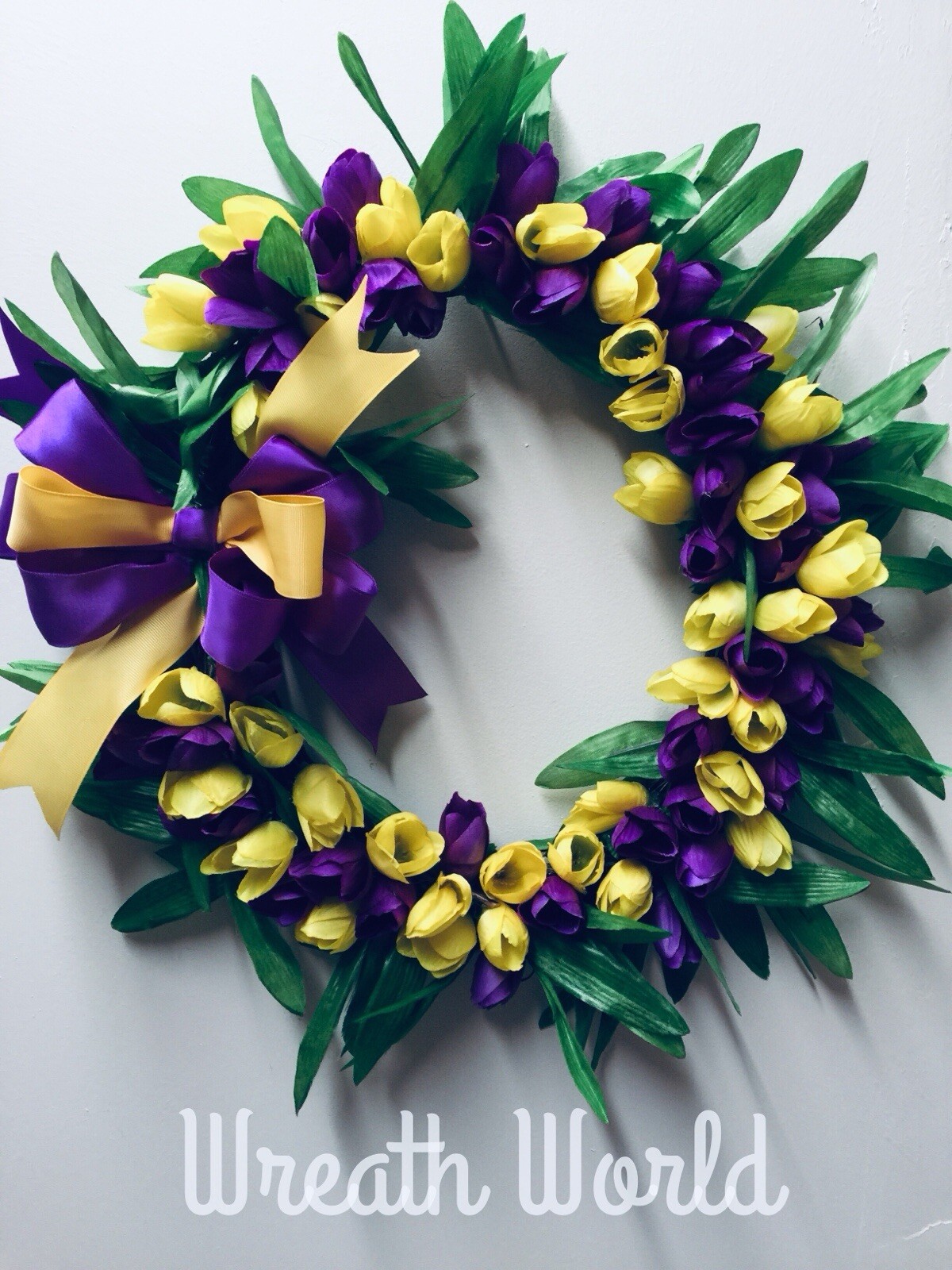 PURPLE SPRING WREATH NEW HANDMADE