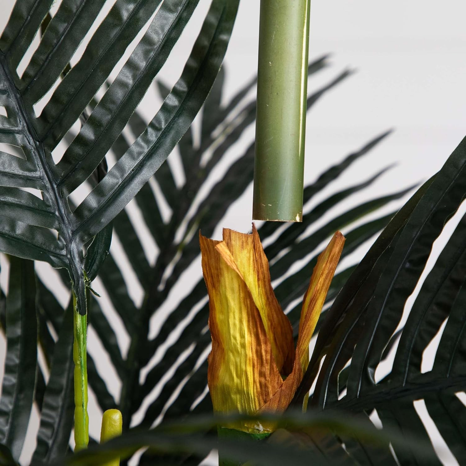 6-FT Artificial Golden Cane Palm Tree Set of 2 Fake Palm Trees with Three Realis