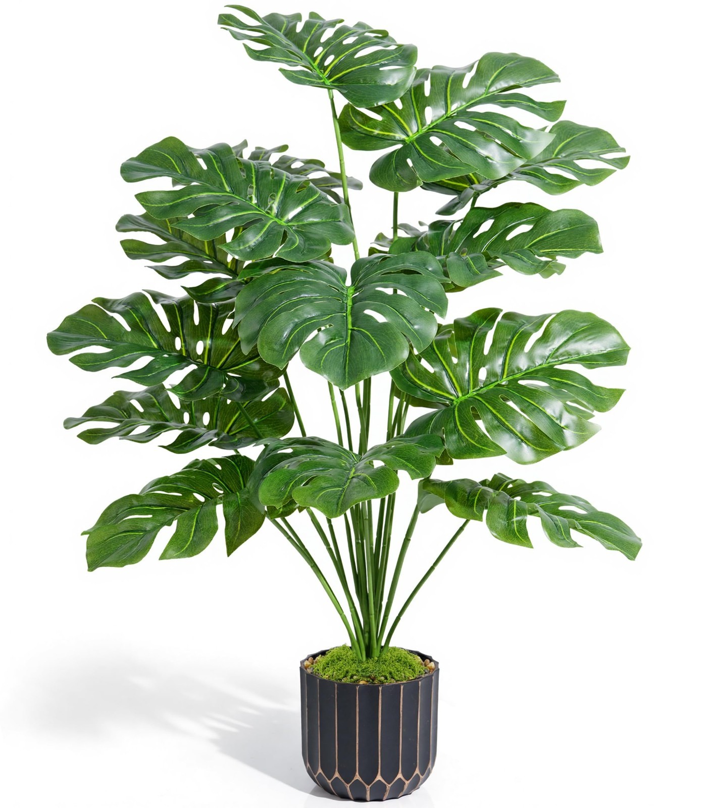28″ Tall Artificial Monstera Plant – Faux Indoor/Outdoor Tree for Home Decor
