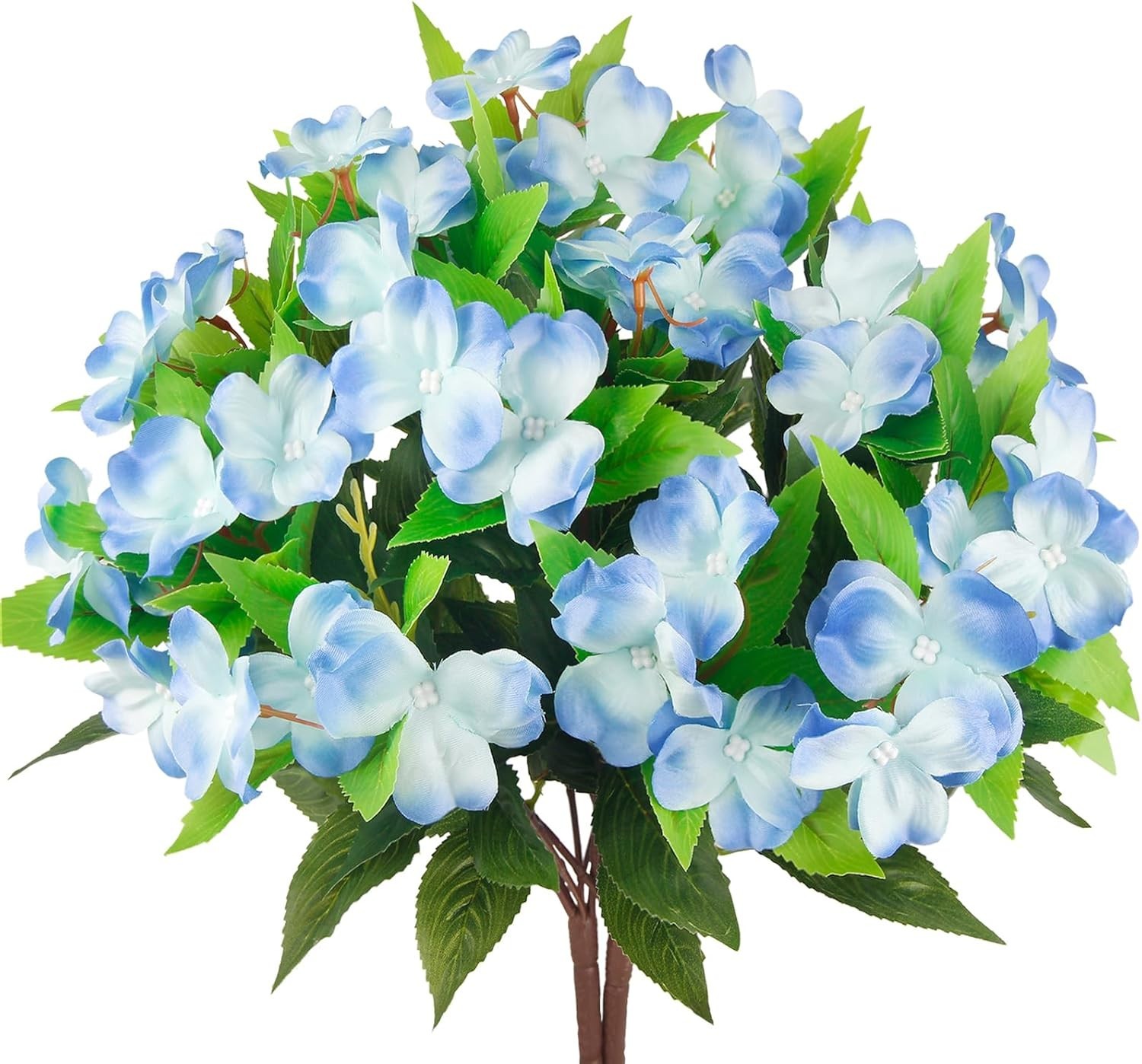 2 Pcs UV Resistant Blue Artificial Impatiens Flowers – Perfect for Outdoor Decor