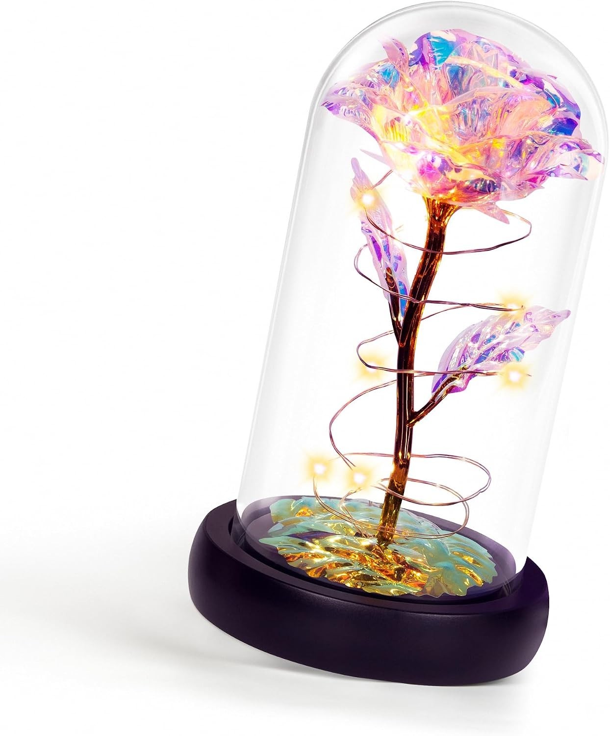 Enchanting Glass Dome Rose with LED Light – Perfect Gift for All Occasions