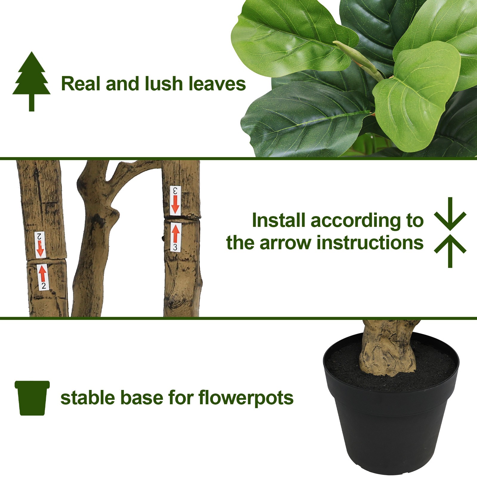 7FT Tall Artificial Banyan Tree Silk Plant – Faux Greenery for Indoor Outdoor