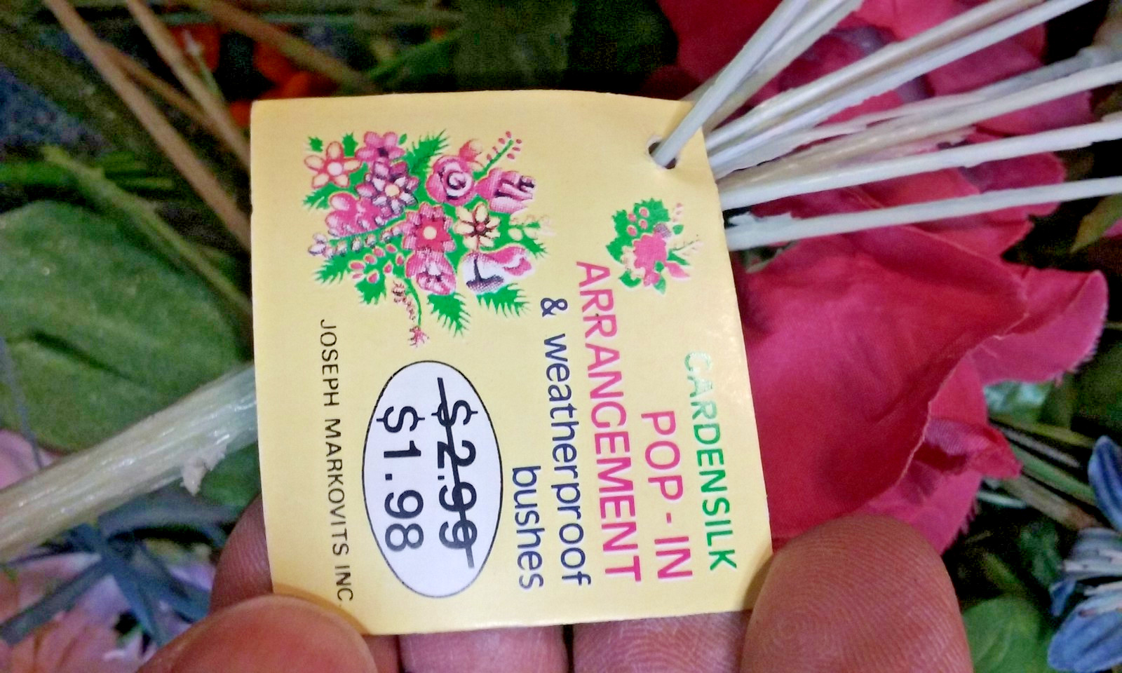 Artificial Flowers Group Realistic Fake Colorful Summer Flowers with Stems NWT