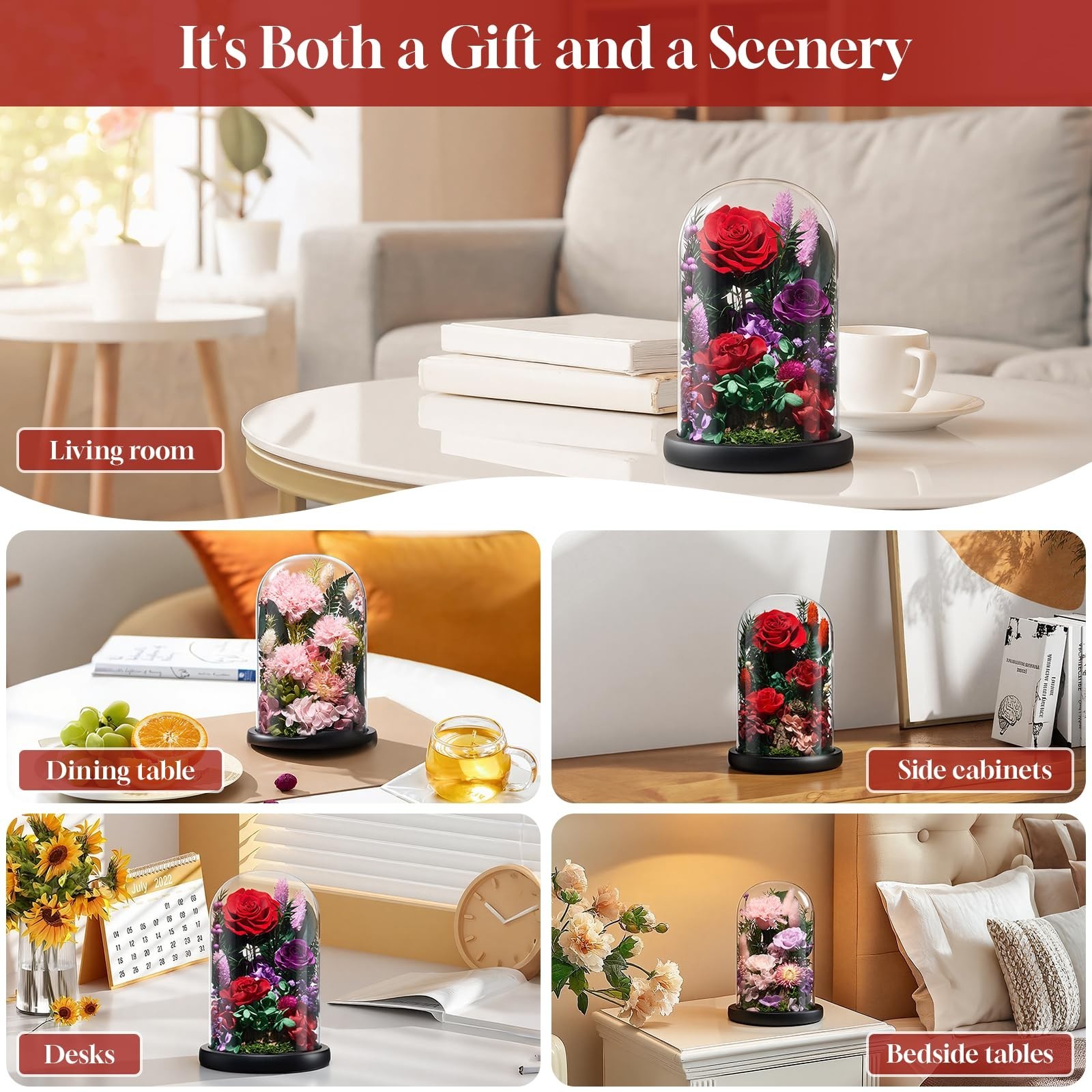 Forever Fresh Preserved Roses 7.48in – Perfect Gift for Women, Mom, Wife & More!