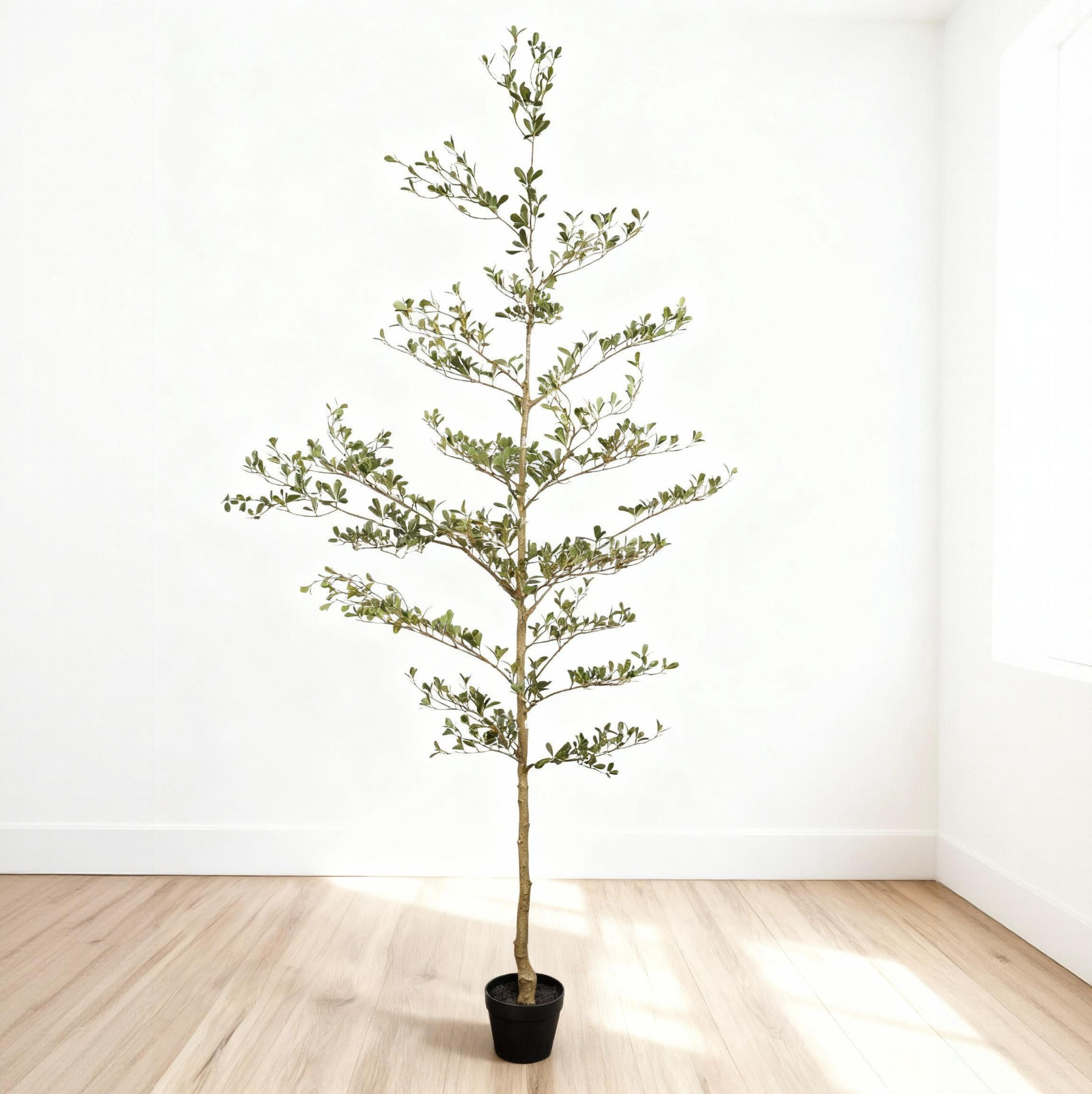 7FT Artificial Black Olive Tree Realistic Tall Elegant Fake Plant for Home Decor