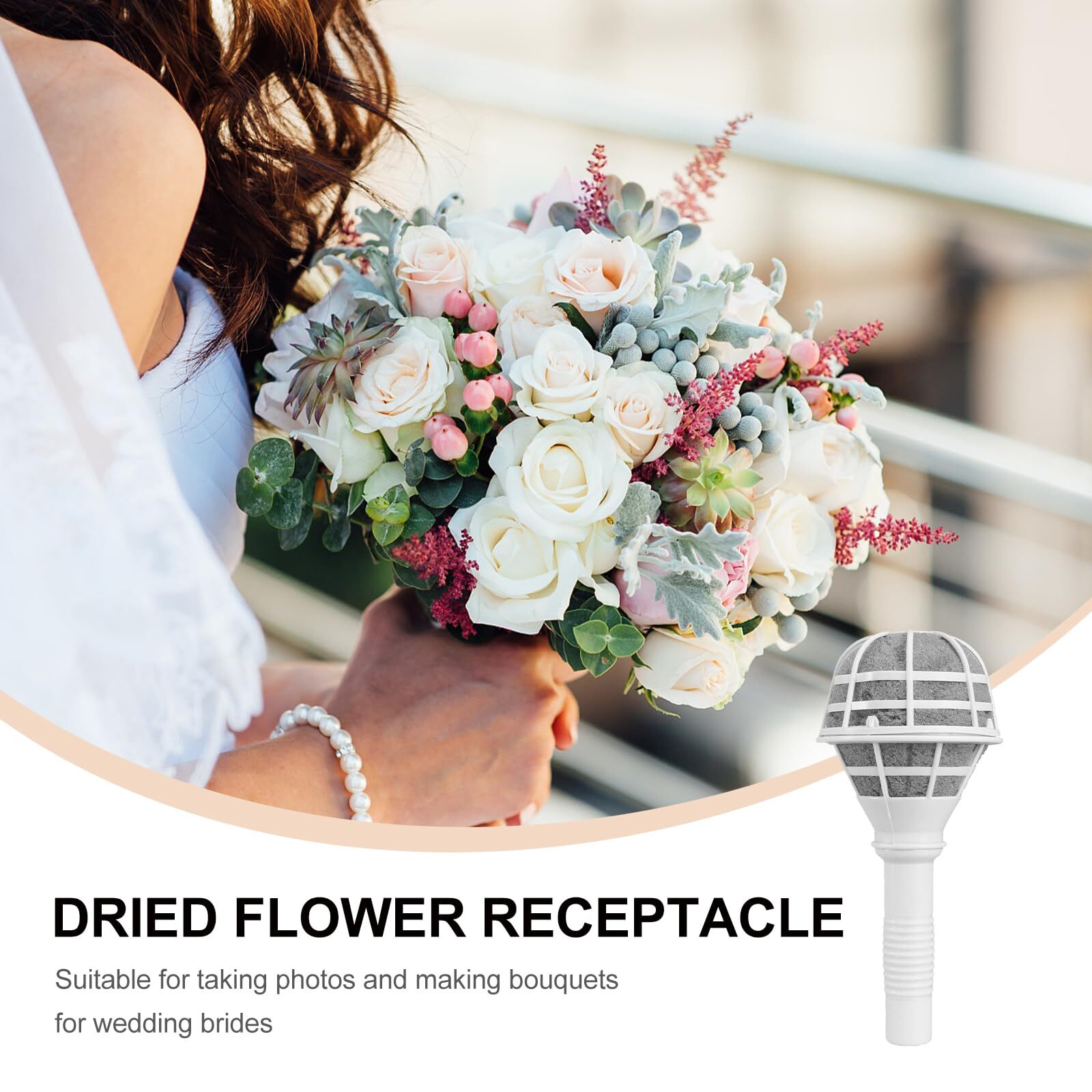 6Pcs Bridal Bouquet Holders with Mud for Wedding Flowers Floral Arrangement S…