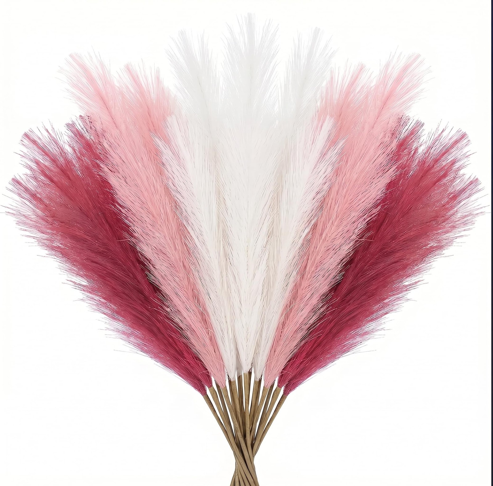 Pampas Grass Decor 30pcs 21.7 Inch, Faux Pampas Grass (White/Pink/Rose Red), …