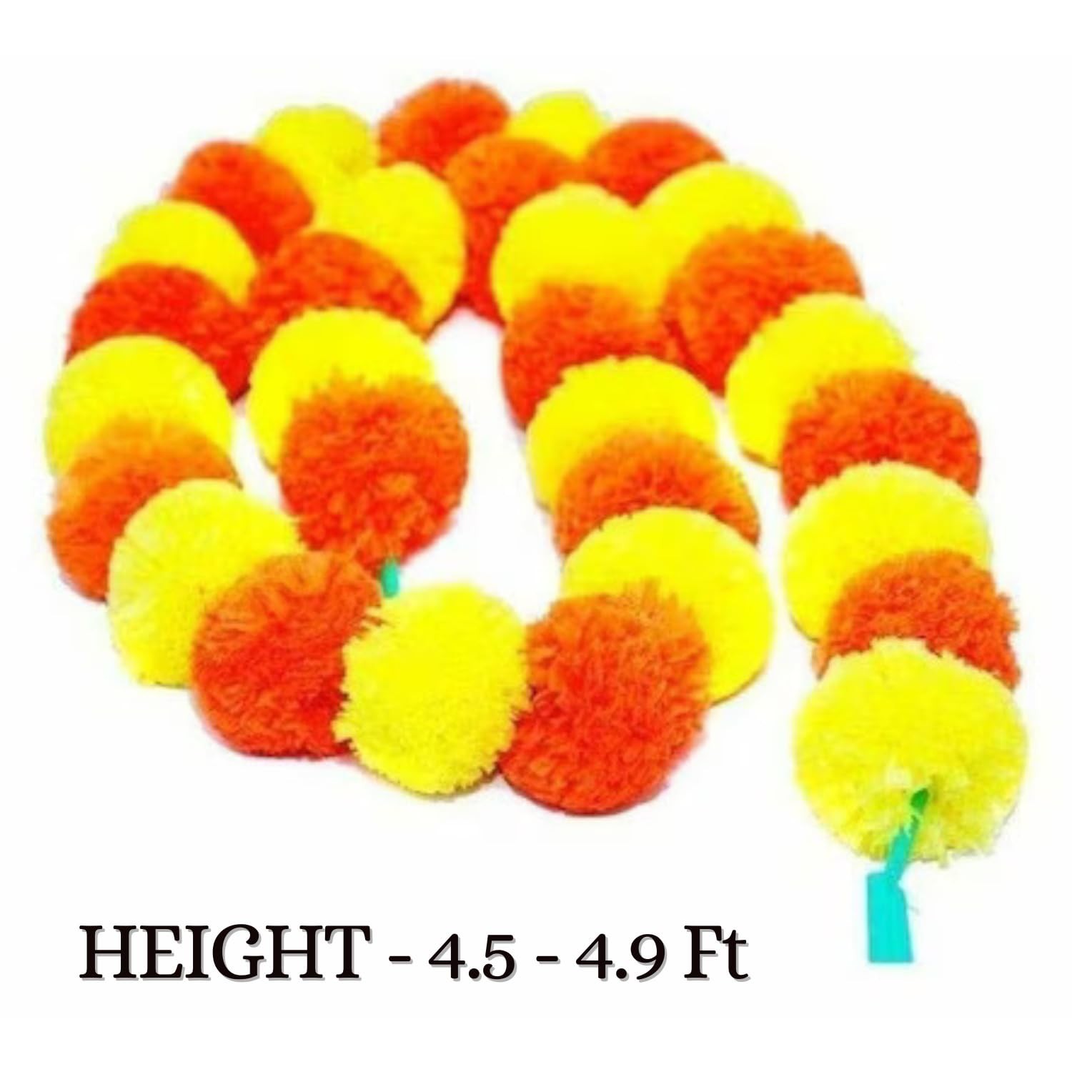 Artificial Marigold Flowers Garlands For Home Office Temple Diwali Decoration D2