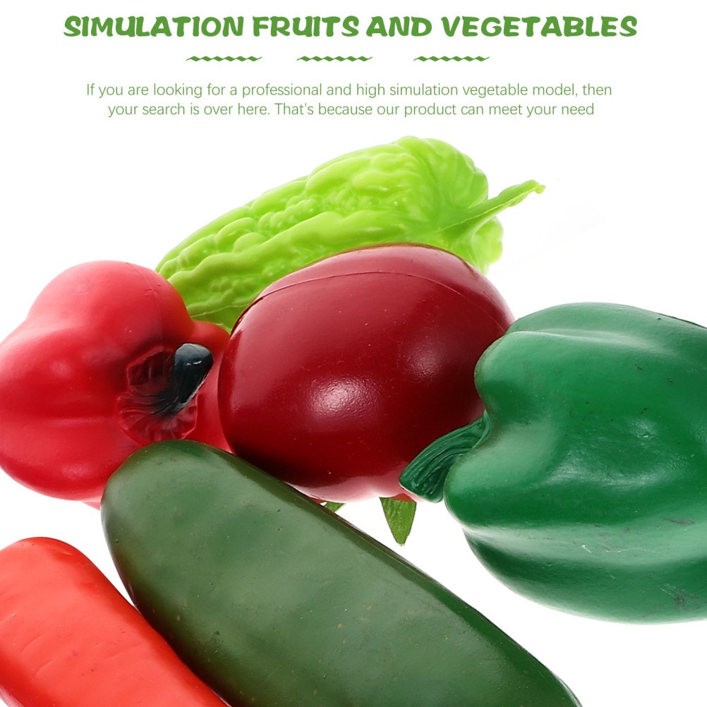 12Pcs Reusable Foam Vegetable Simulation Models Assorted Colors for Decor