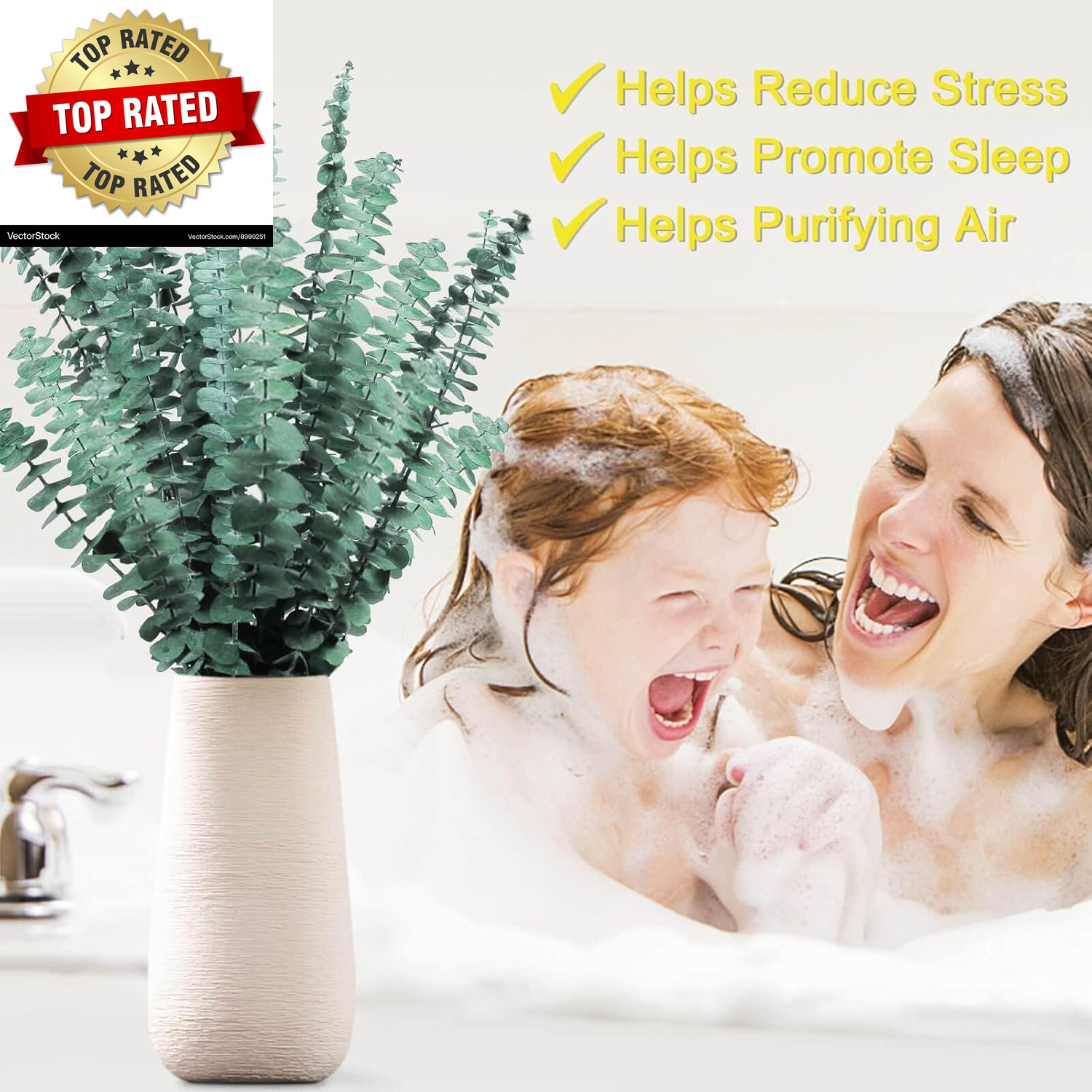 Bulk Package 30 PCS Real Dried Eucalyptus Plant Large Stems for Shower