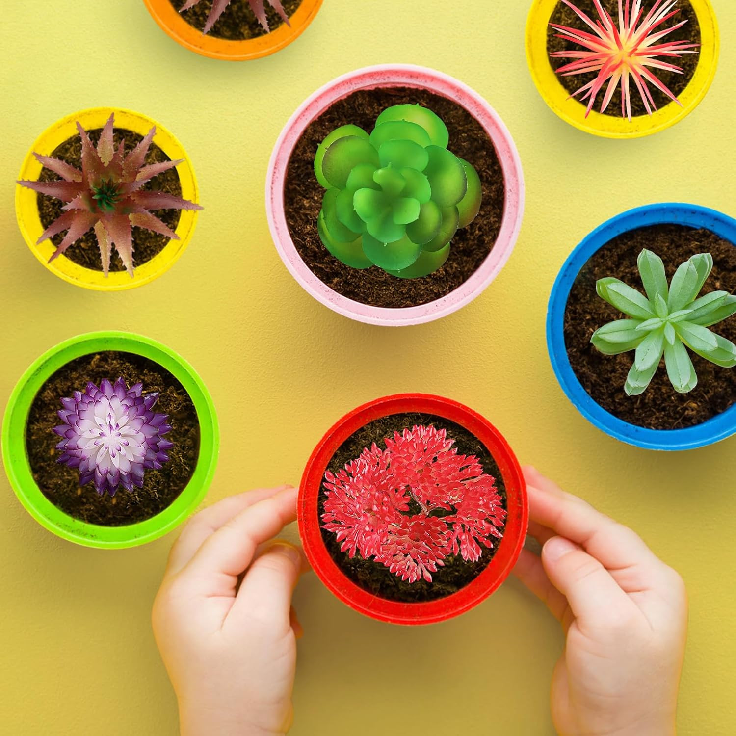 Artificial Succulent Plants, 6Pcs Mini Fake Succulents Plants for DIY